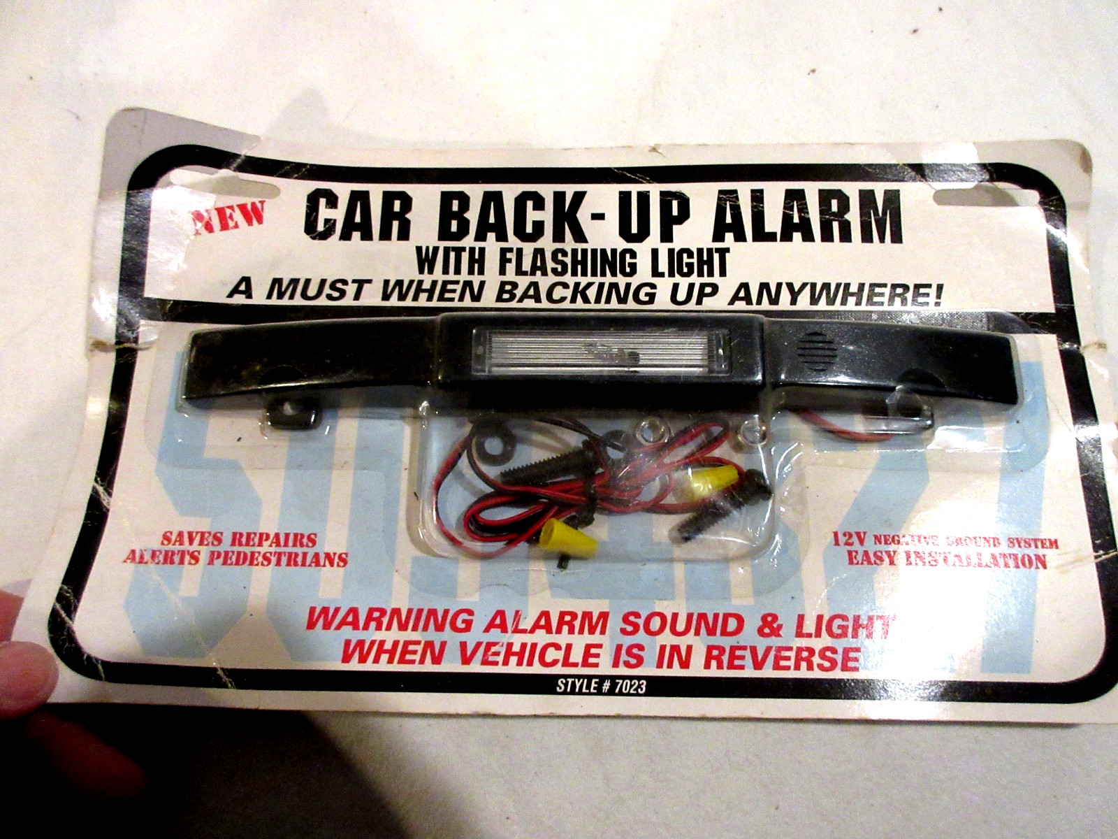 Triangle Car Back Up Alarm w/Flashing Light