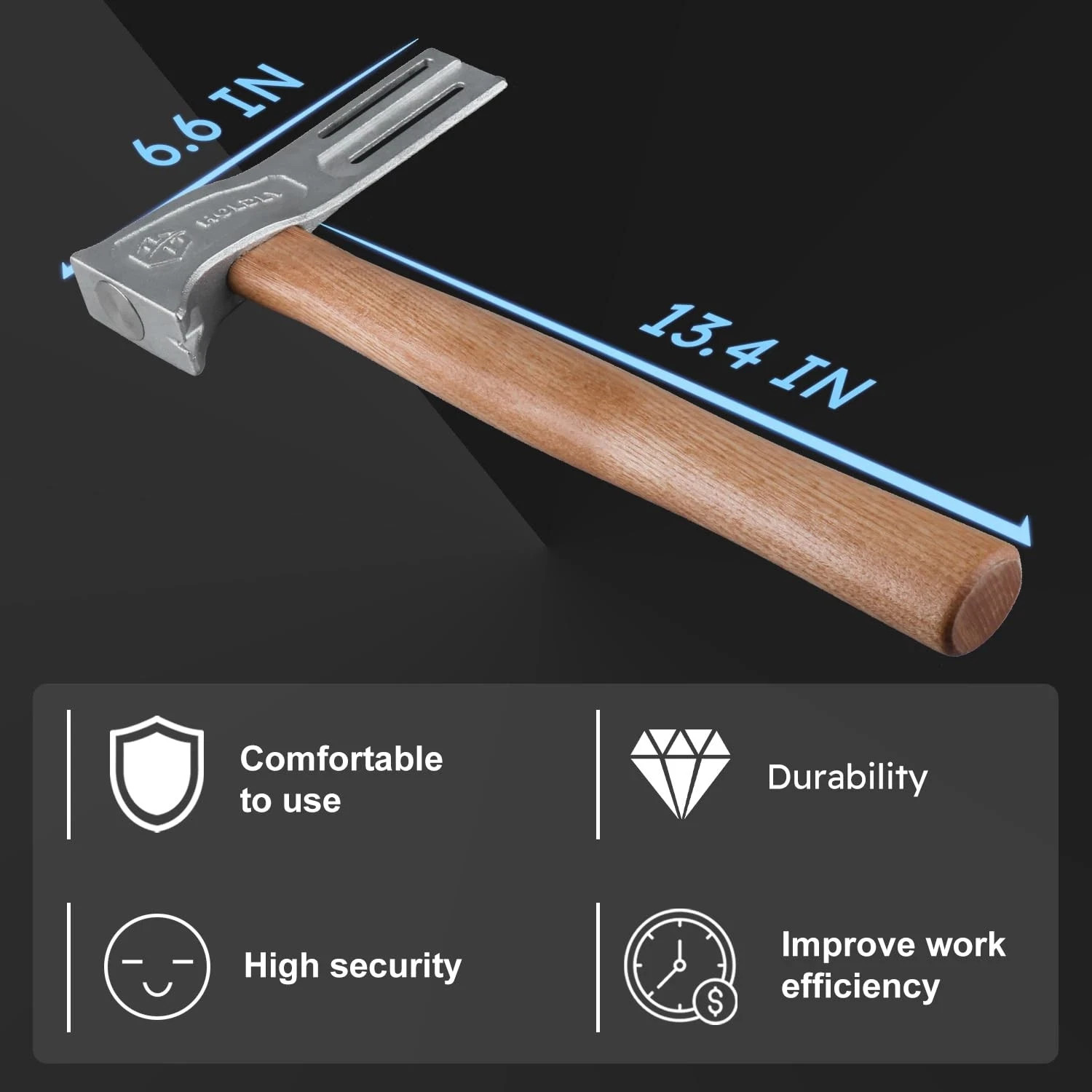 Martillo De Iman Para Roofing Con Mango De Madera Heavy Duty Herramientas Techos
