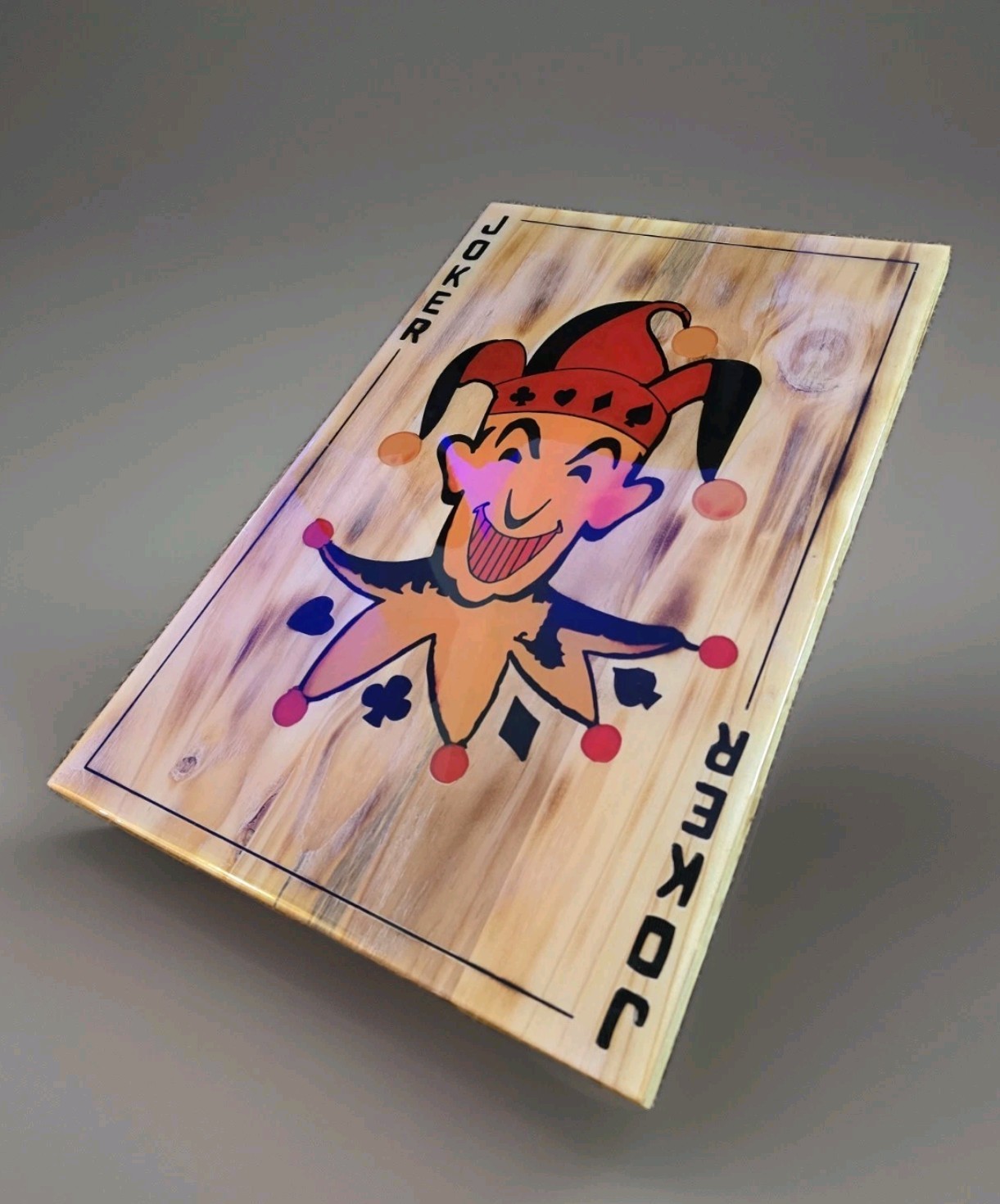 Big Joker Spades Poker Gameroom Man Cave- Epoxy Resin Painting Art