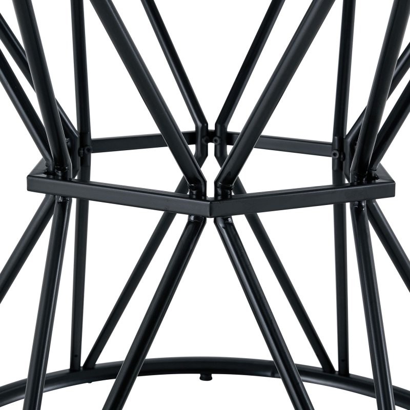 Round Dining Table Circle Table for 4 Kitchen Table MDF Tabletops Metal Brackets