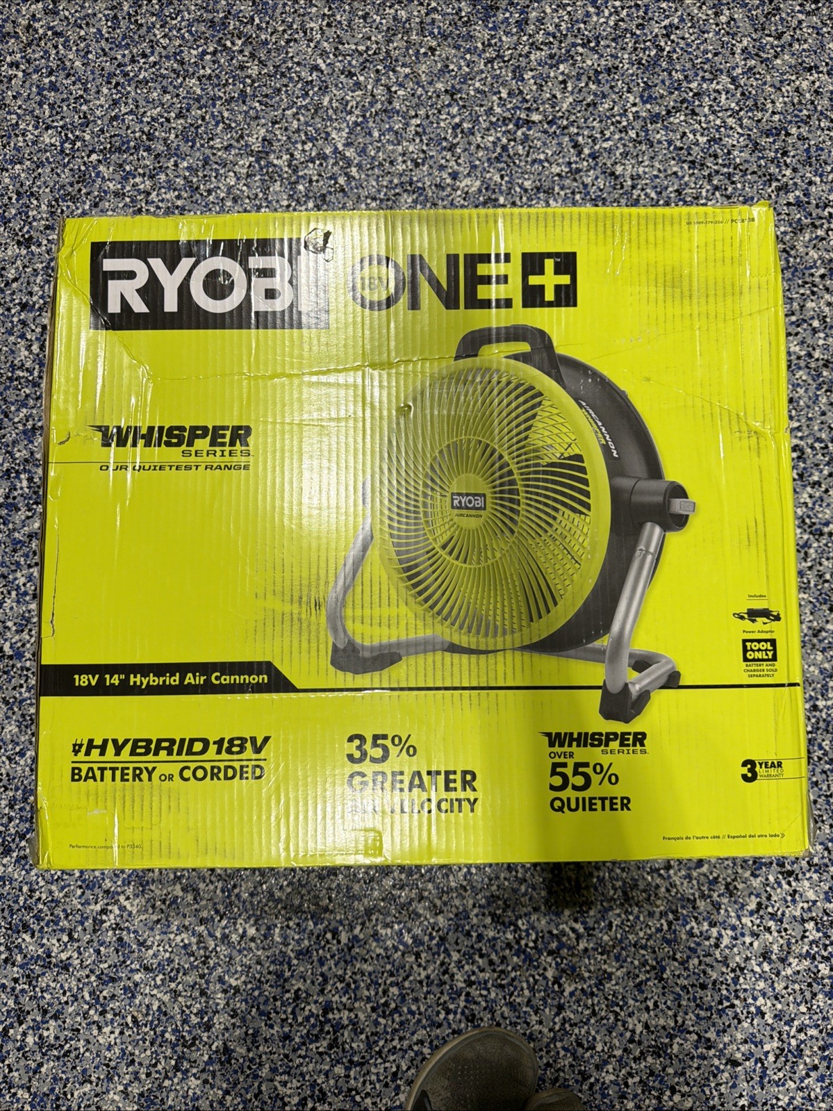 RYOBI 18V Cordless Hybrid or Corded Air Cannon (Tool Only)