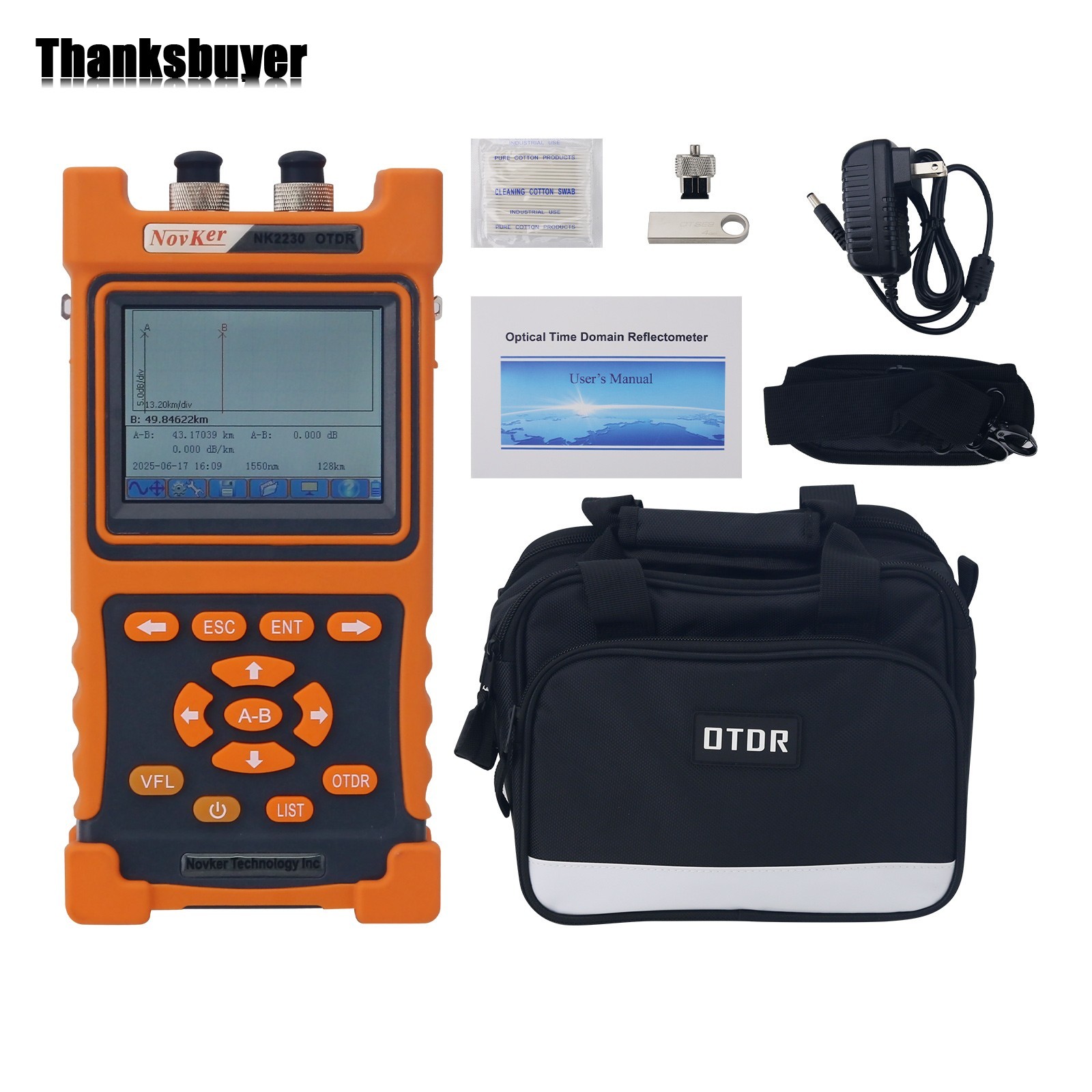 NK2230 Handheld OTDR Optical Time Domain Reflectometer 1310/1550nm Dynamic Range