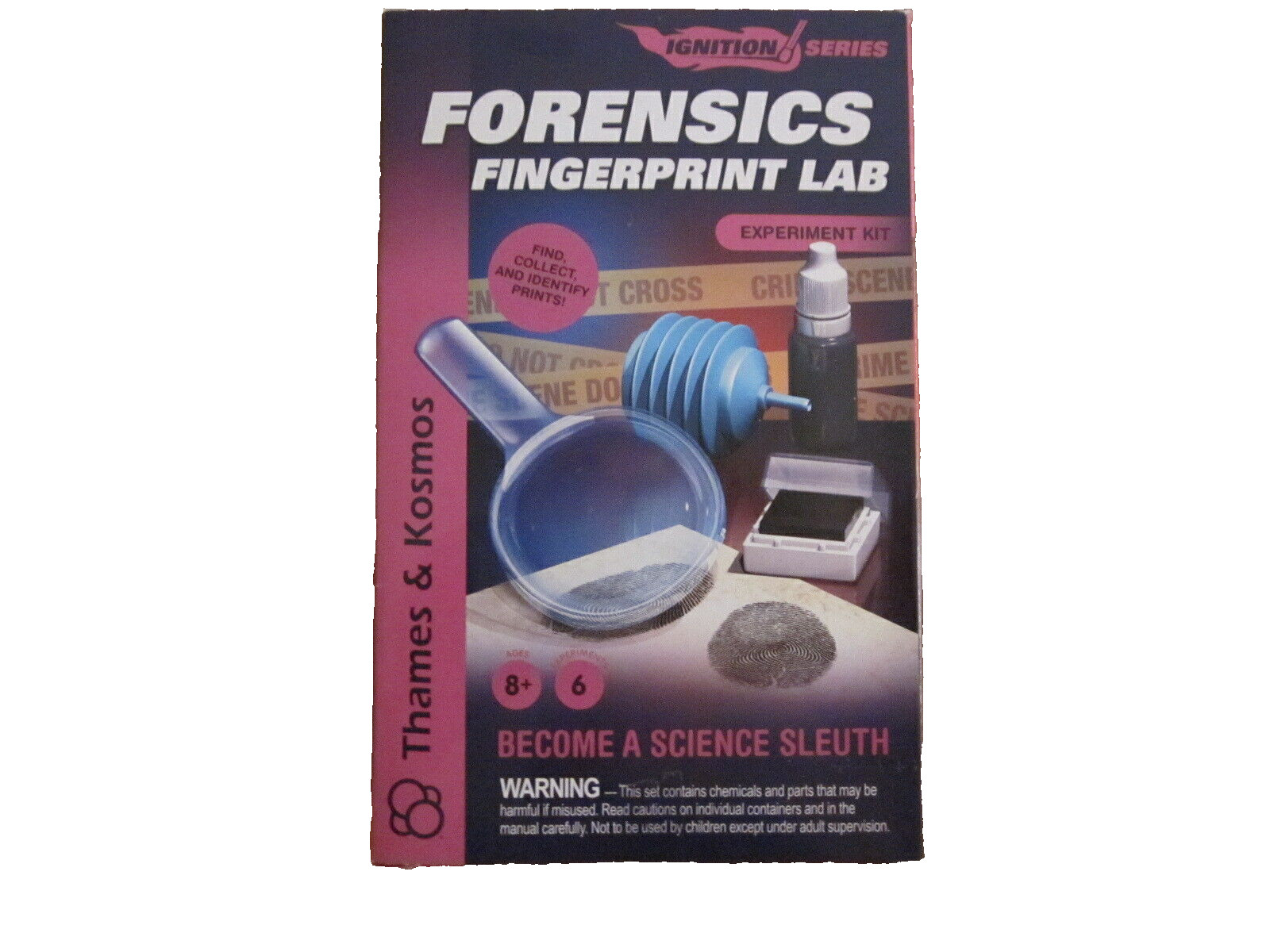 Forensics Fingerprint Lab Thames & Kosmos CSI Detective Sleuth- MIB