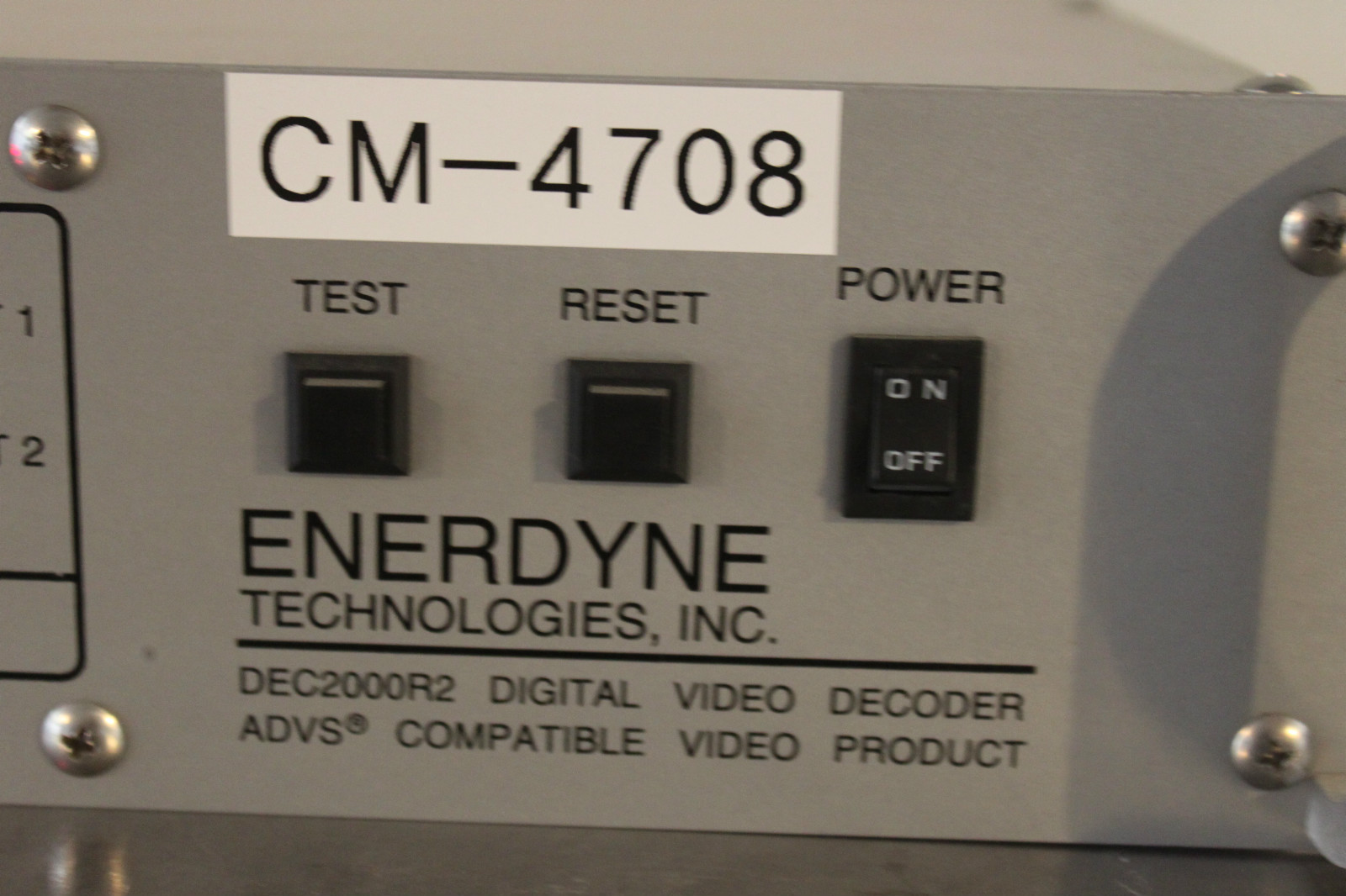 ENERDYNE ADVS DEC2000R2 DEC2000R02-02 DIGITAL VIDEO COMPRESSION DECODER