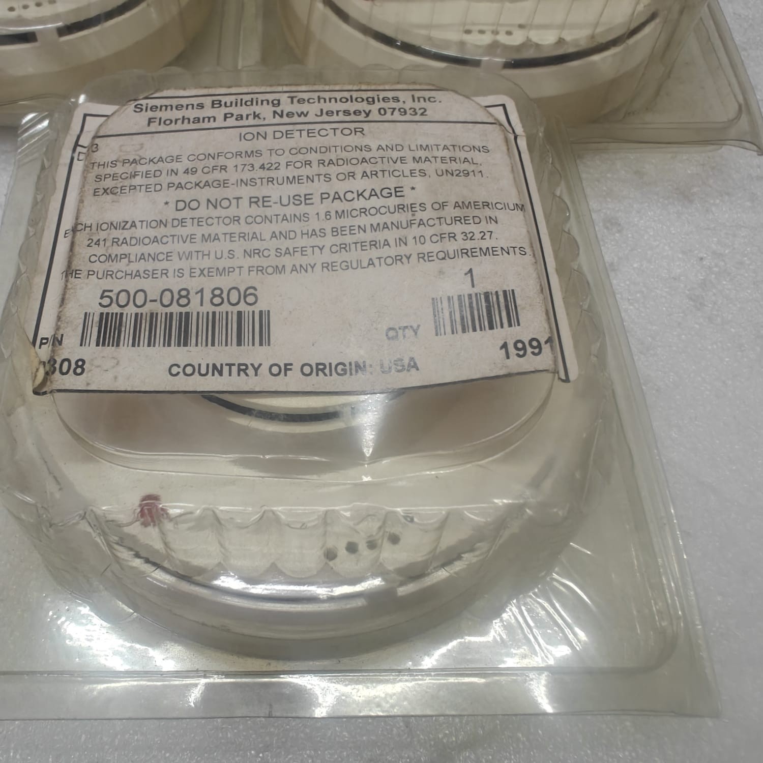 SIEMENS DI-3 SMOKE AUTOMATIC FIRE DETECTOR DI-3