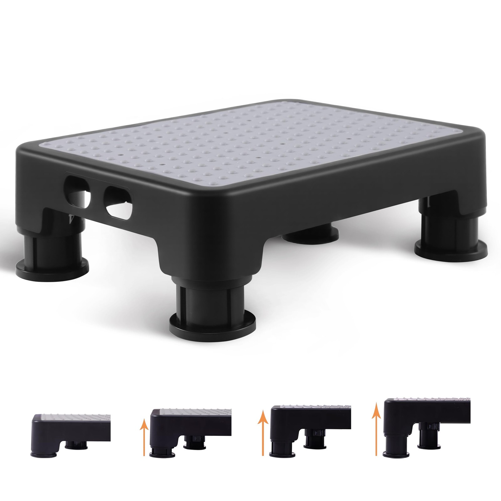 Adjustable Step Stool for High Beds and Cars, 650lbs Heavy Duty Bed Step for ...