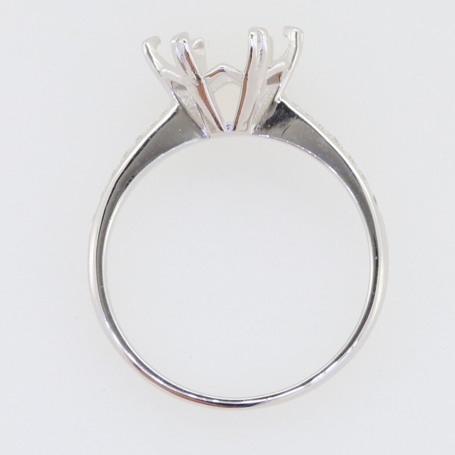 Sterling Silver Semi Mount Ring Setting Round Rd 8X8mm Engagement