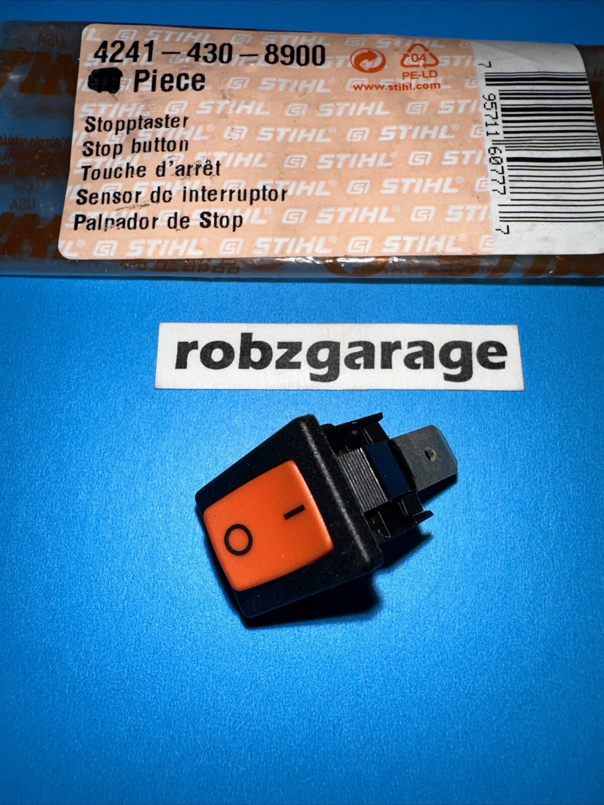 NEW OEM STIHL STOP/KILL SWITCH BUTTON BG56 BG66 C BG86 C SH56 SH86 HS82 R,T B76b