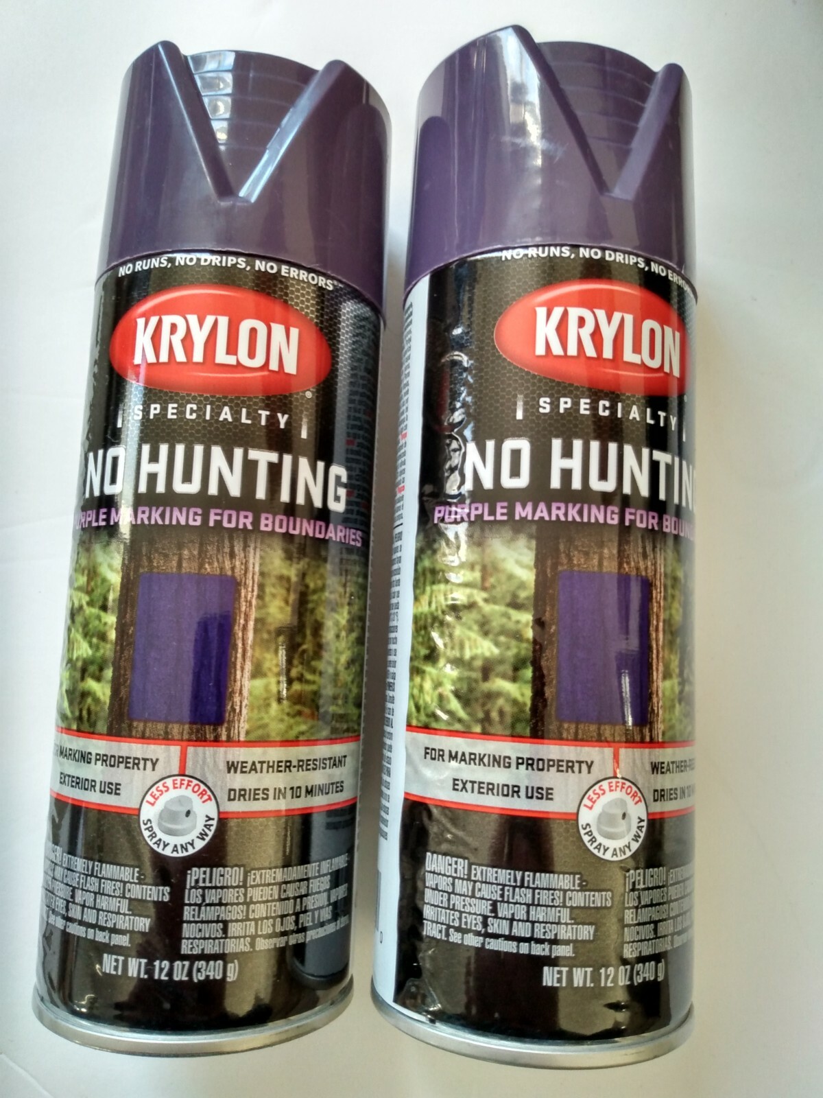 2 CANS Krylon 2510 Krylon No Hunting Purple