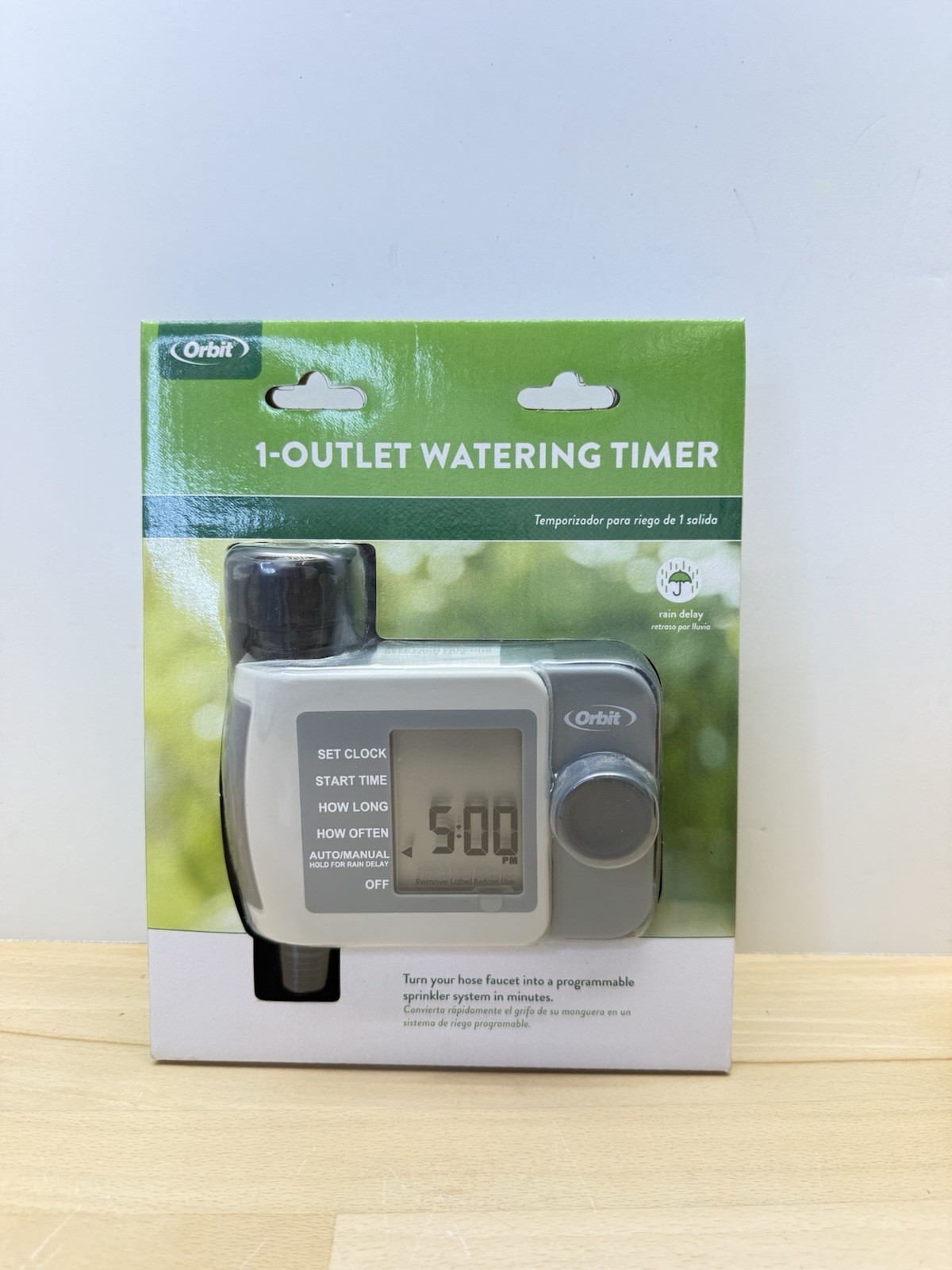 Orbit  Digital Display 1-Outlet Grey Hose Faucet Timer