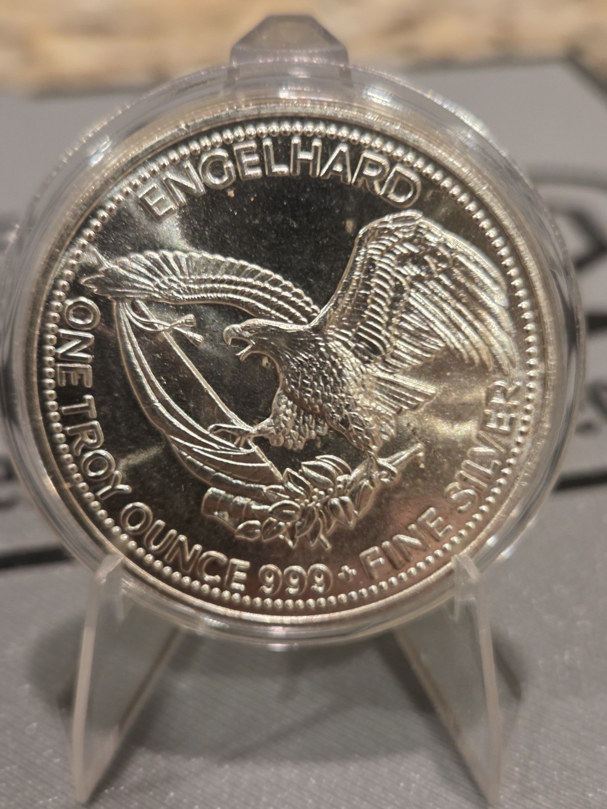 1987 1 oz Silver Round - Engelhard Prospector (Eagle Reverse)
