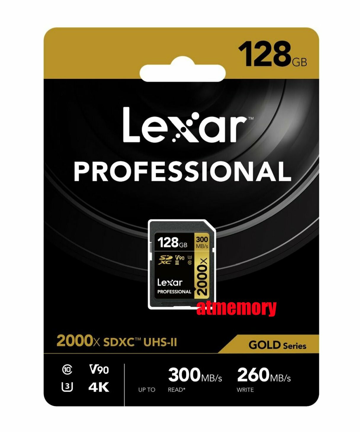 Lexar Professional 128GB SD SDXC 2000x Memory Card UHS-II 300MB/s 4K V90 U3