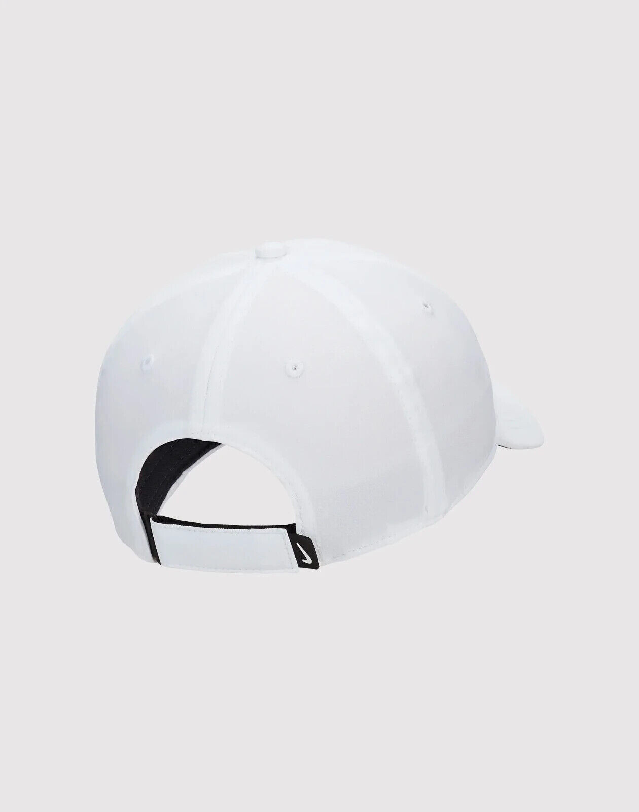 Nike Club Structured Swoosh Hat Size S/M White Black Cap FB5625 100