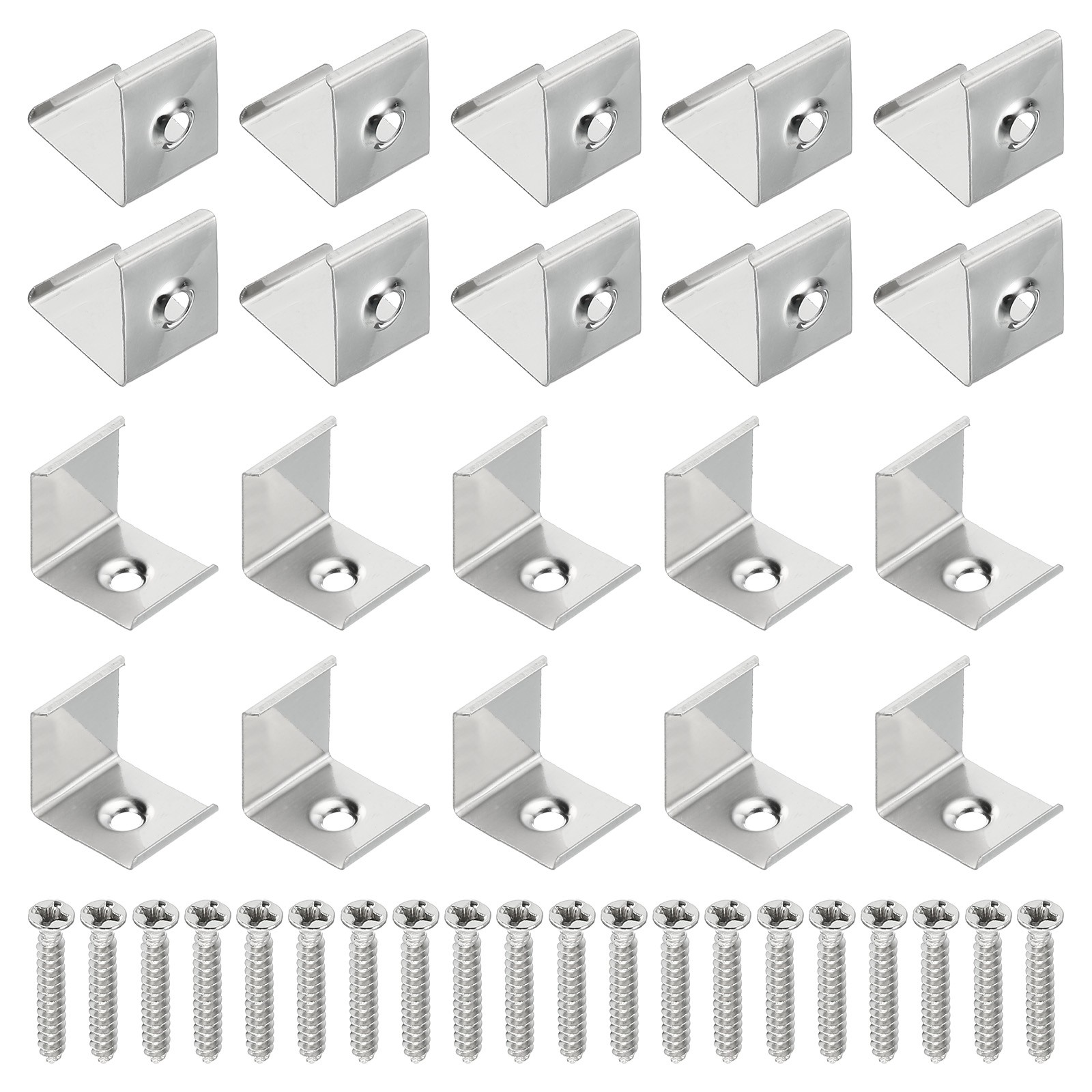 50 Pcs Steel LED Strip Clips Brackets Fixing Clip for 16x16mm Aluminum Channel