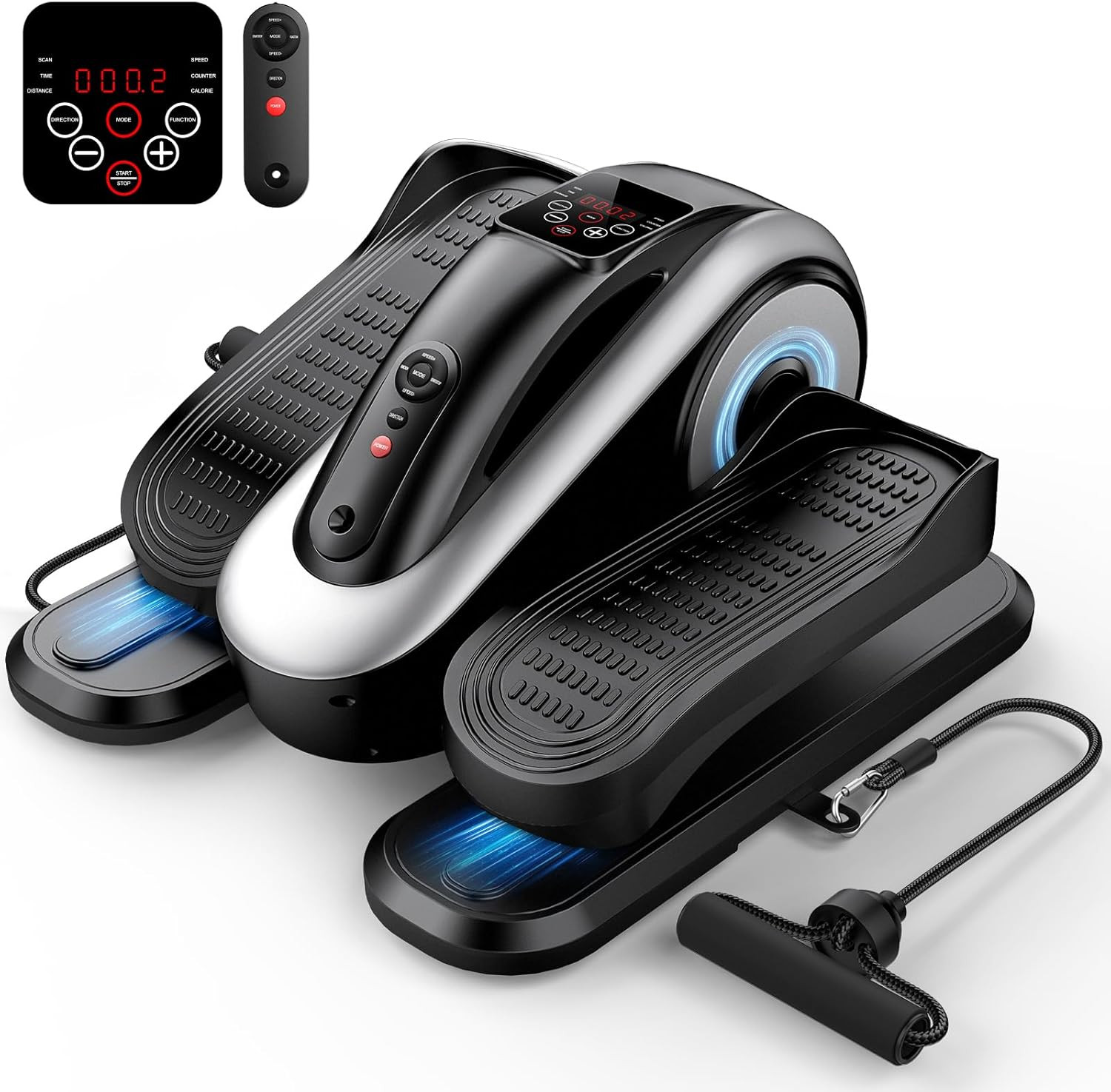 Under Desk Elliptical Machine for Seniors, Large Size Electric Leg Exerciser wit