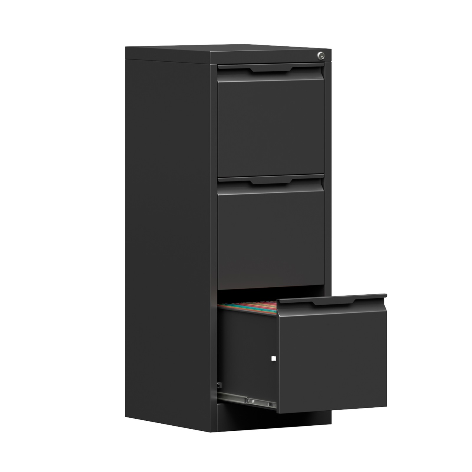 Metal Vertical File Storage Cabinet,3 Drawer Filing Cabinet with Lock Office NEW