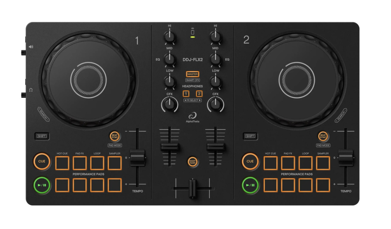 AlphaTheta DDJ-FLX2 - Compact 2-Channel DJ Controller