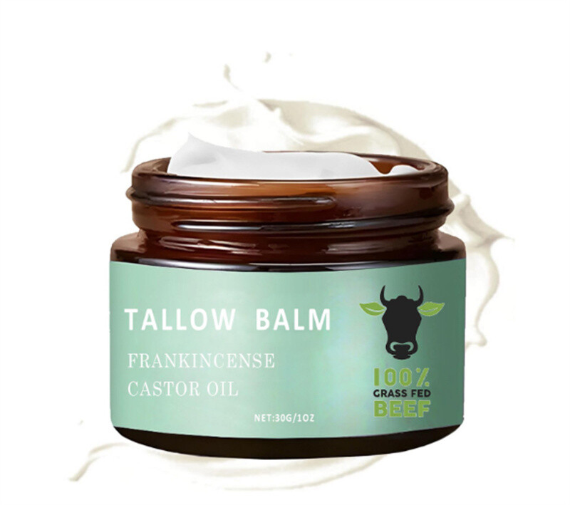 Tallow Balm Moisturizing Cream Frankincense Castor Oil 30g