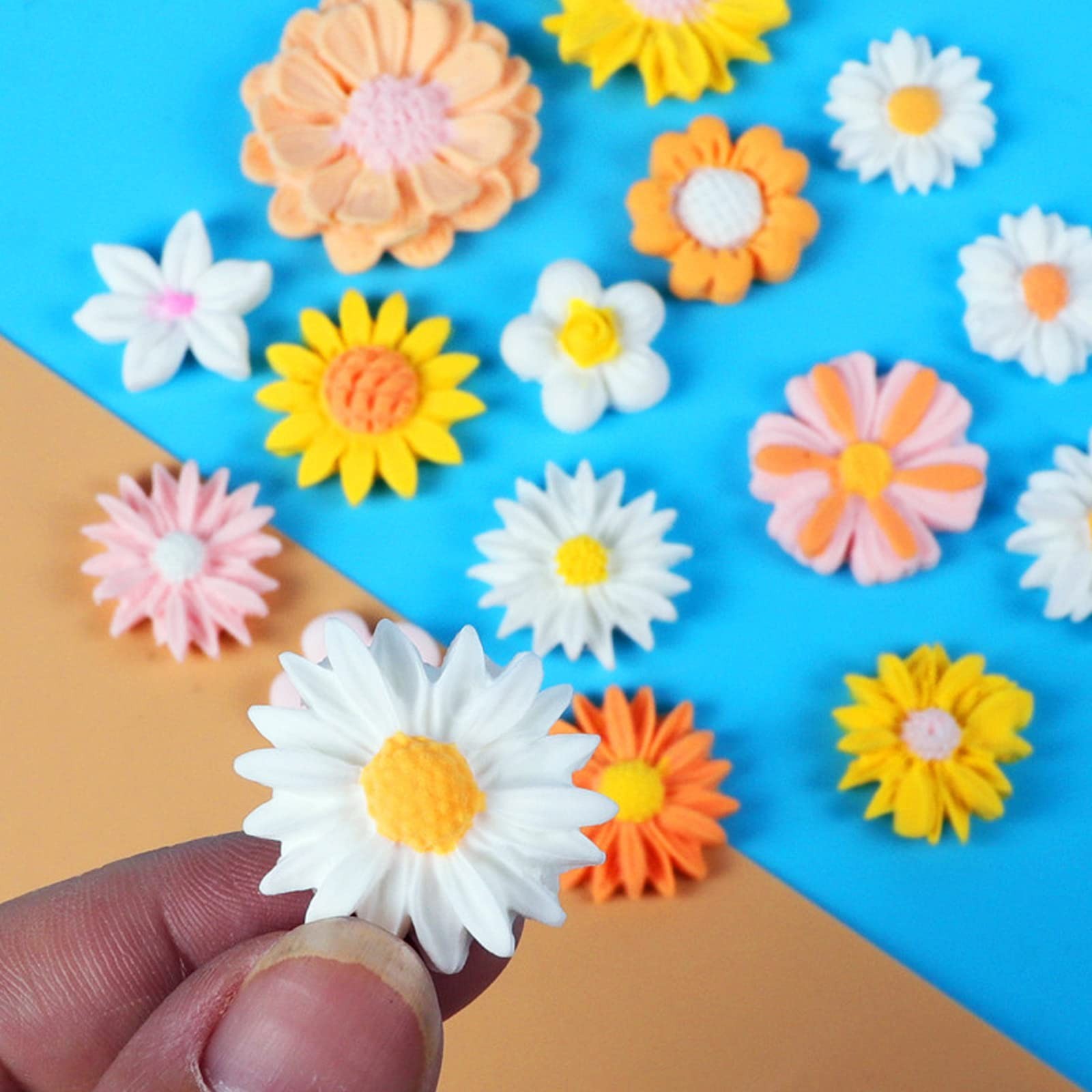 1PCS Flower Polymer Clay Molds - Miniature Silicone Daisy for DIY