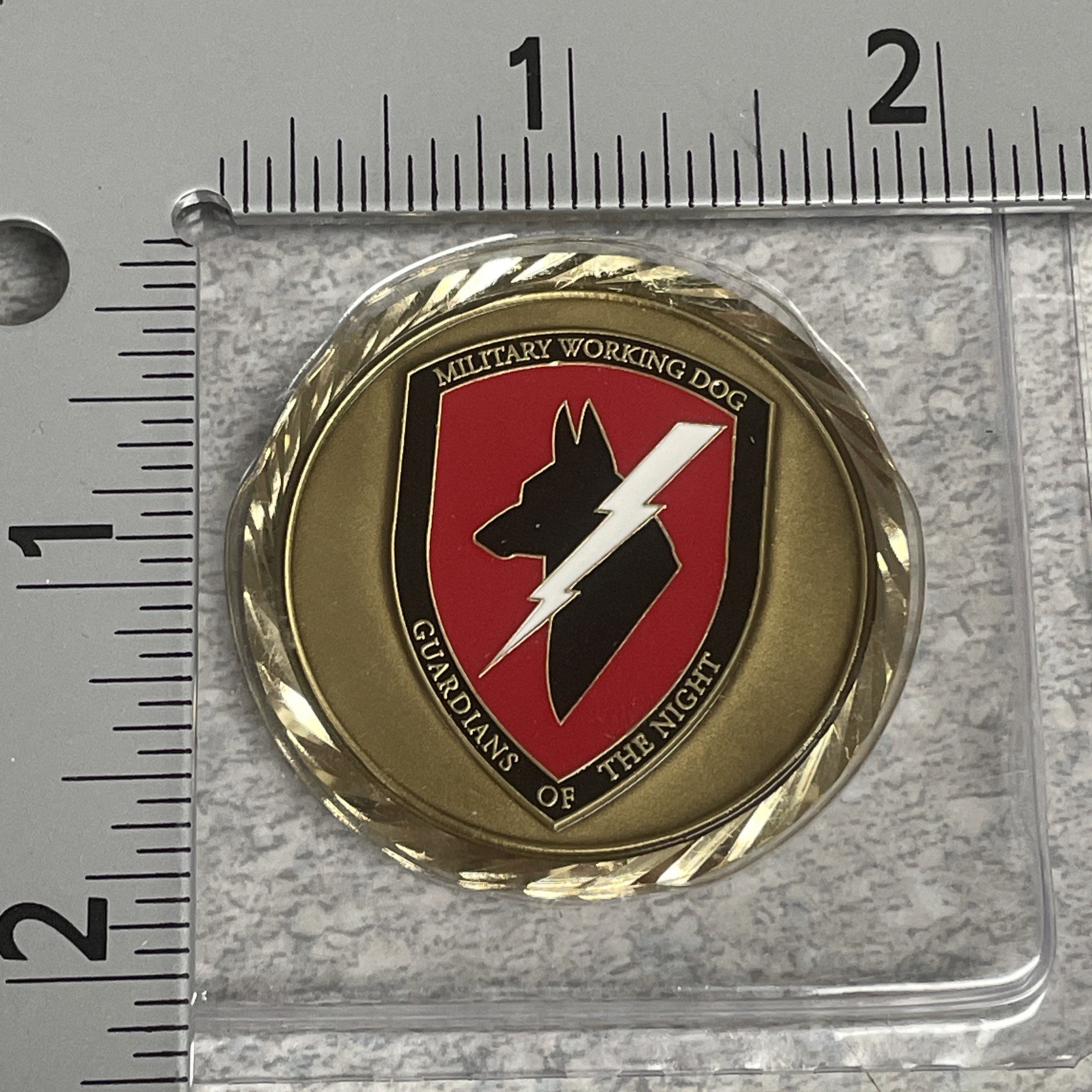 Coin - K9 Military Working Dog Color Coin In Case - New