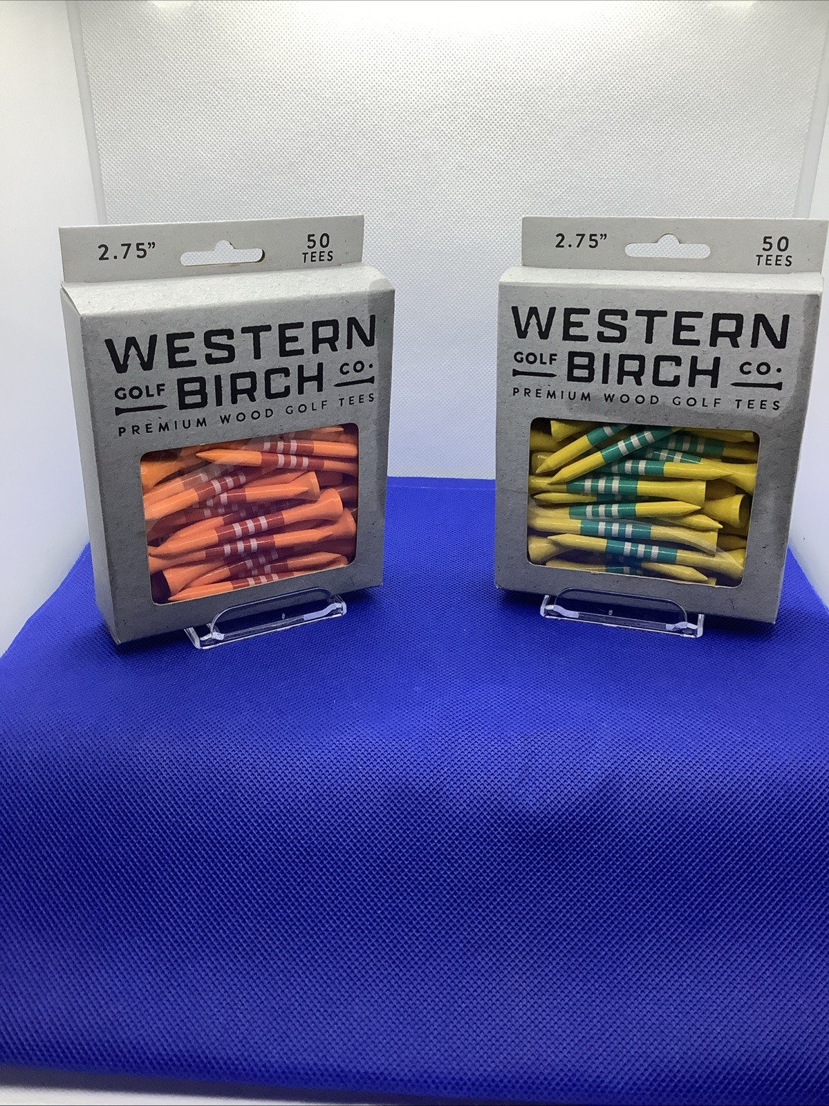 Western Golf Birch Company Premium Wood Golf Tee Assorted Color 2 Pack 100 Count