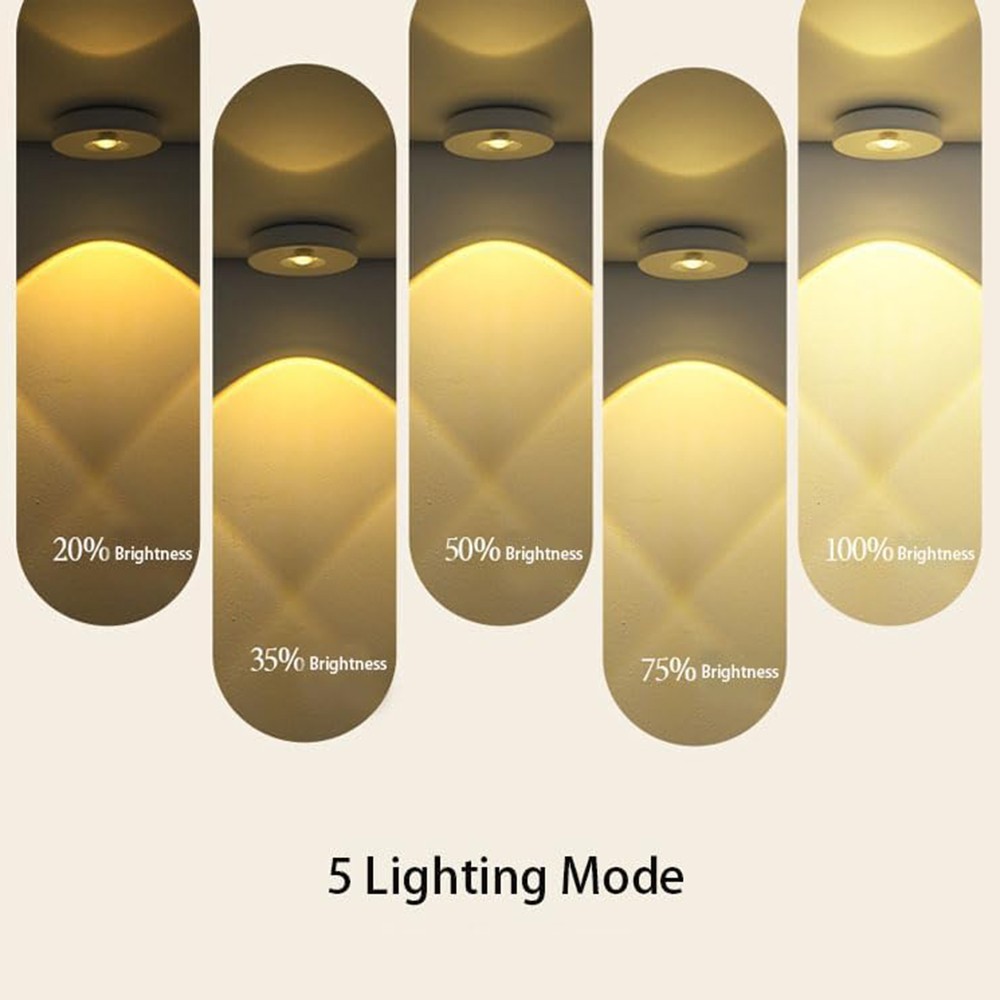 6PCS LED Motion Sensor Night Light USB Rechargeable for Cabinet Closet Stair