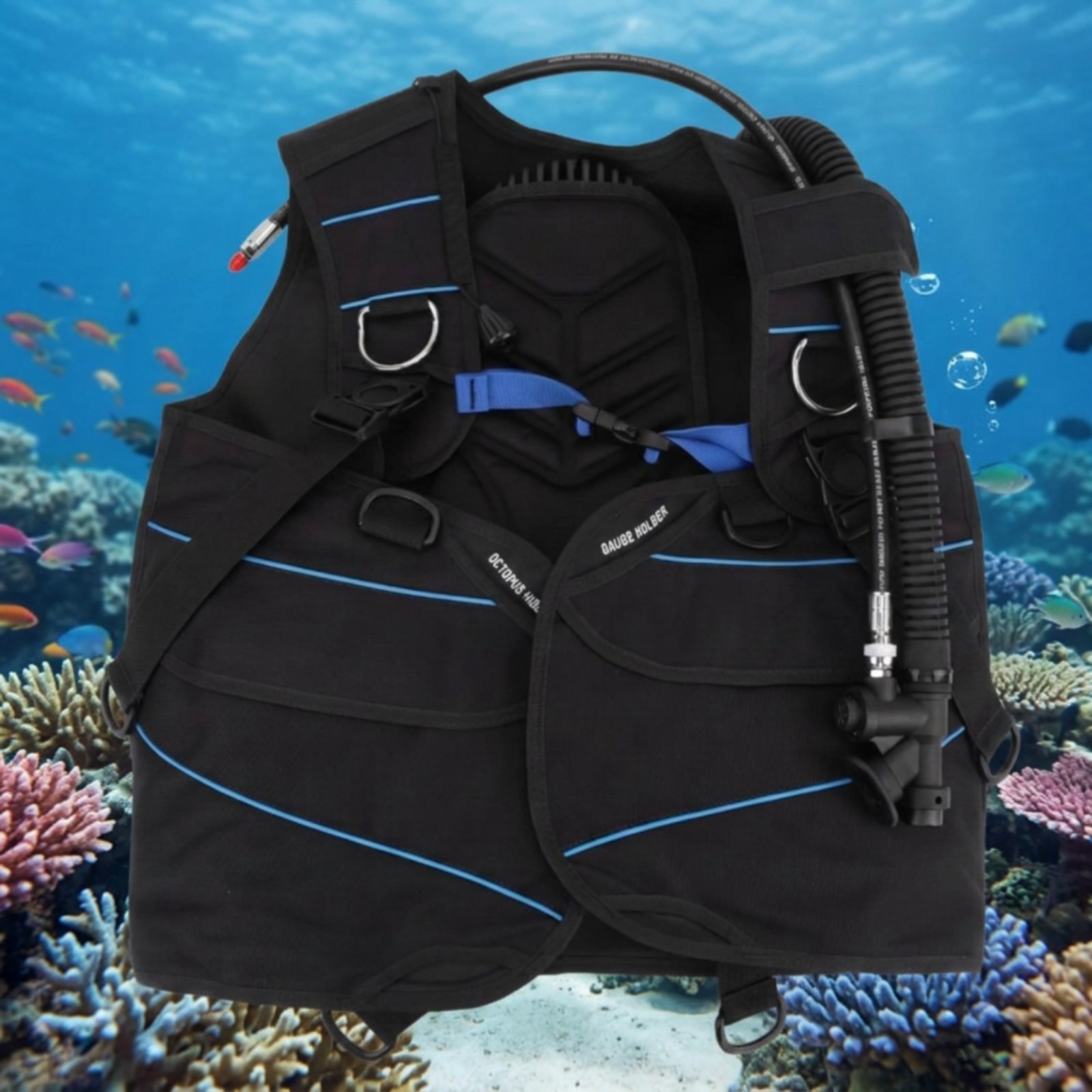 Jacket-Style BCD Adjustable Scuba BCD Padded for Recreational Divers