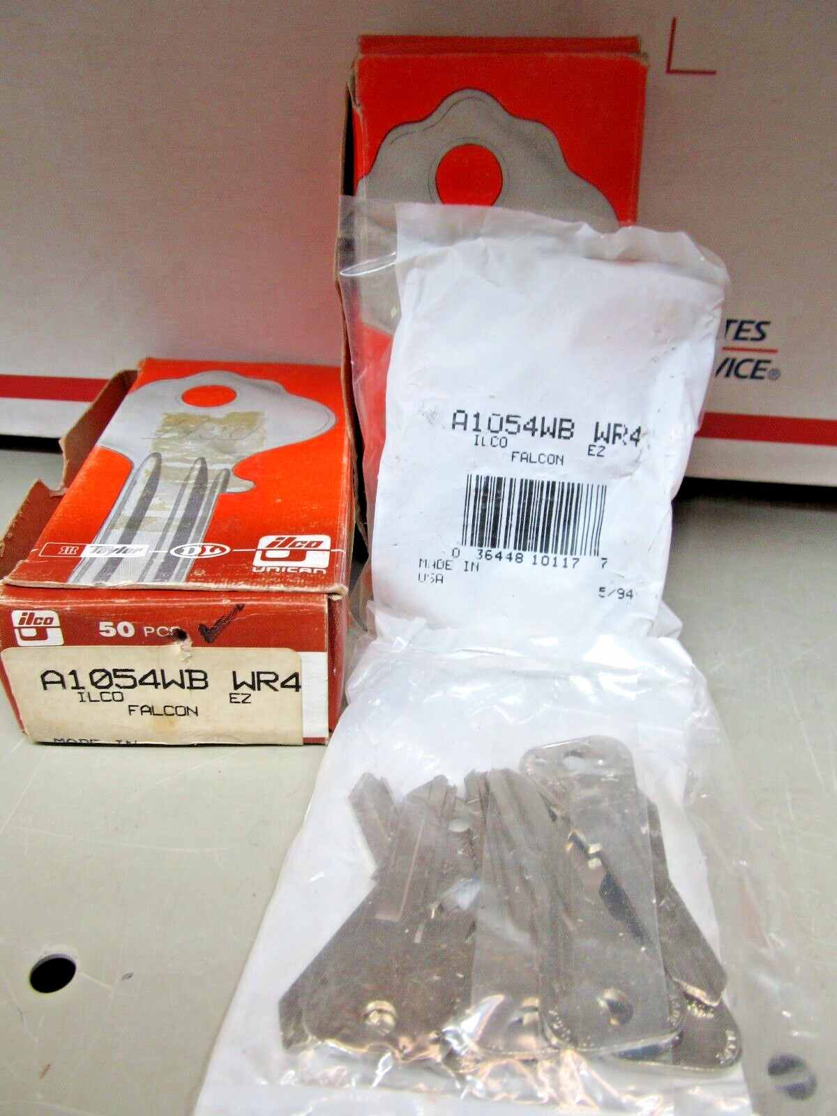 "BOX OF 50" ILCO A1054WB WR4 KEY BLANKS