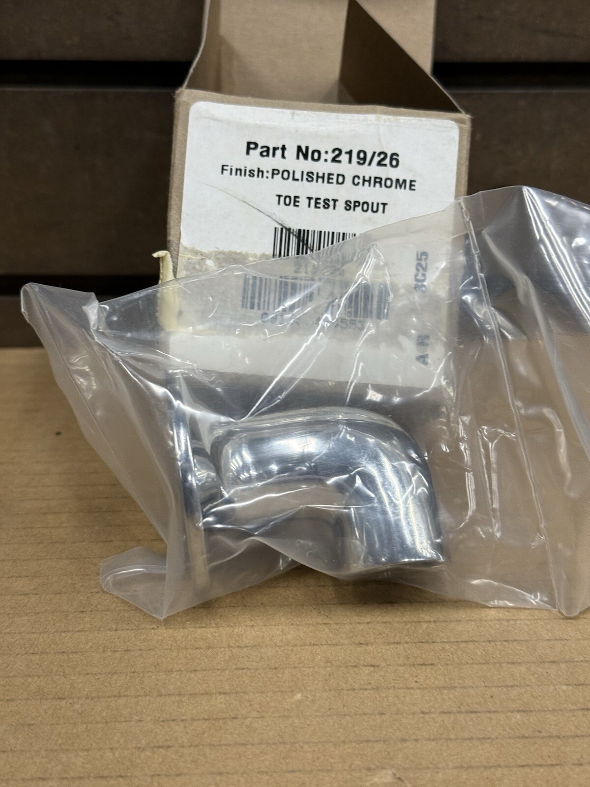 Brasstech 219 Toe Test Spout - Polished Chrome 219/26 - New