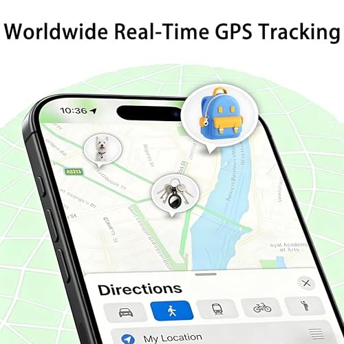 4 Pack Tracker Tags [Apple MFi Certified] Work with Apple Find Black+White