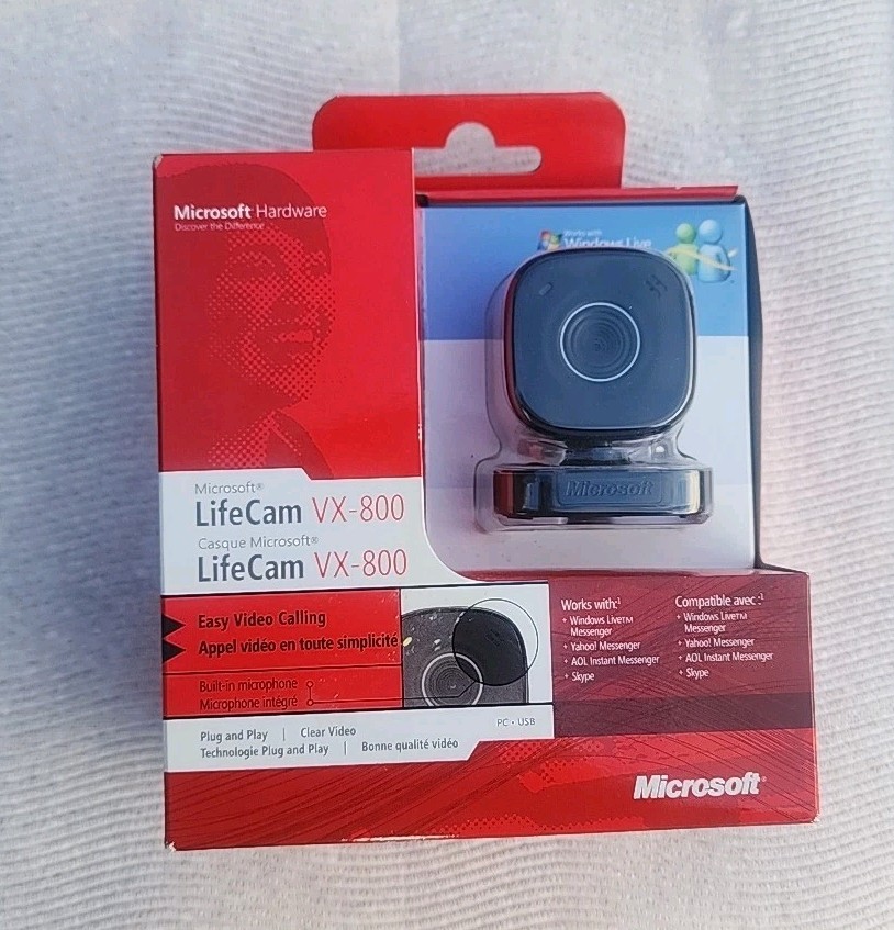 Microsoft LifeCam VX-800 USB WebCam Model 1407 Video Calling Built In Microphone