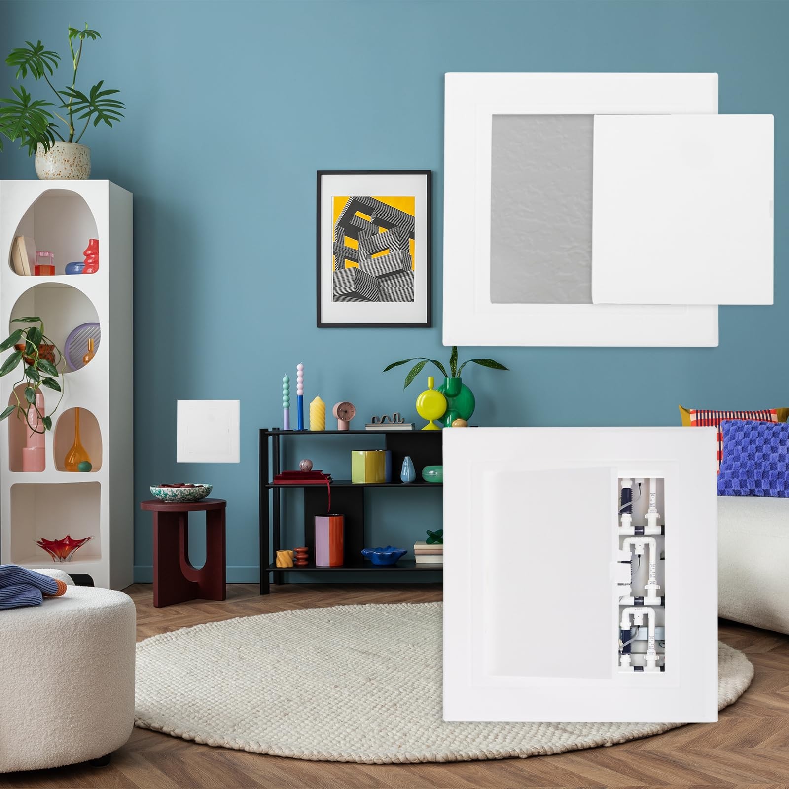 5x5 inch(115x115mm) Removable Hinged Access Panel, ABS Plumbing Access Doors ...
