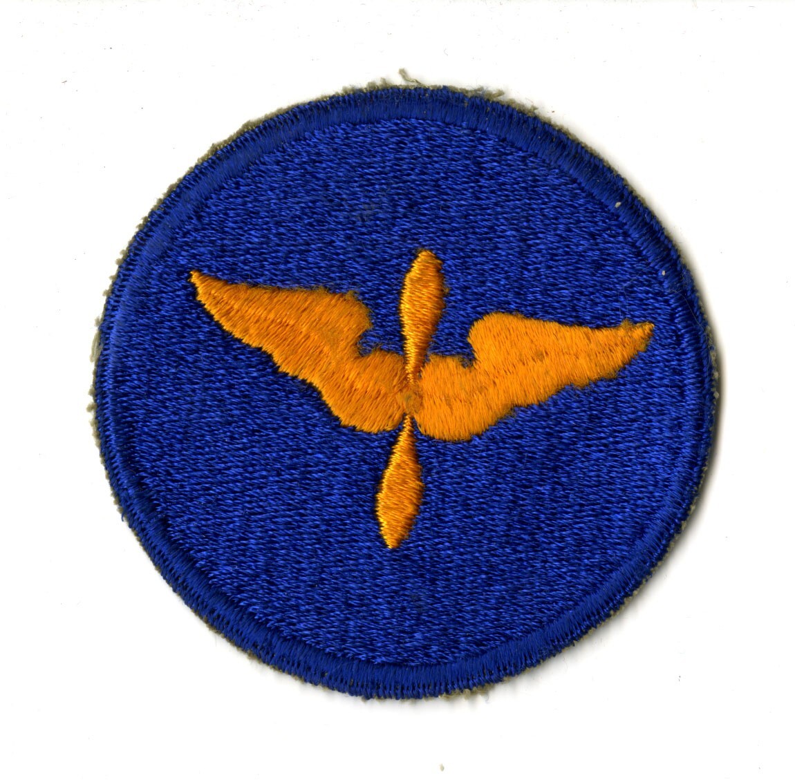 Aviation Cadet USAAF White Back Patch Black Variation WWII Vintage