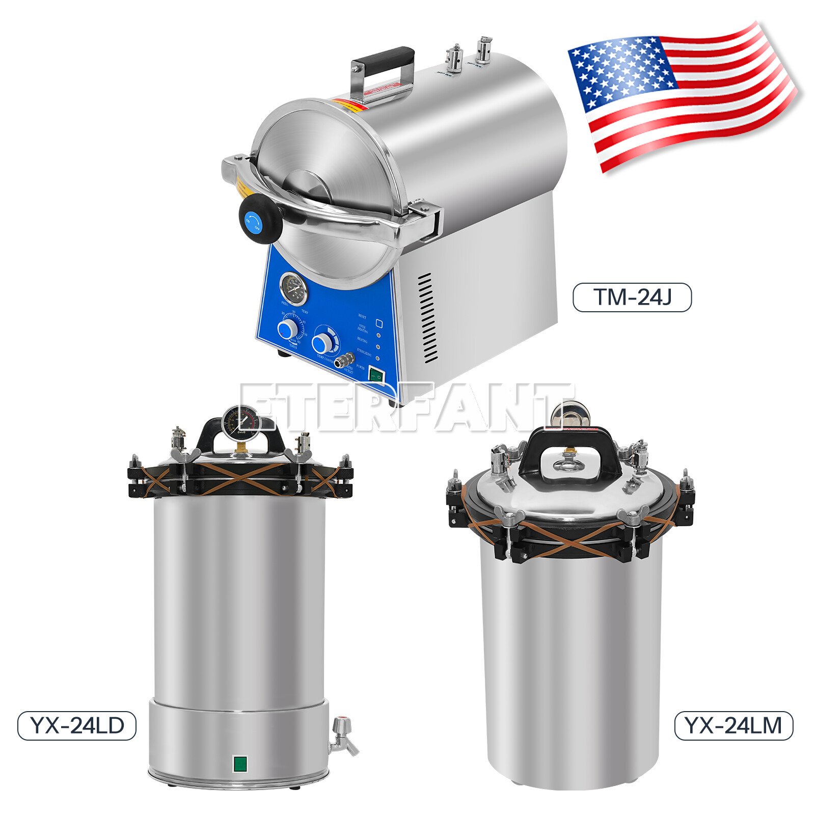 24L Tabletop Medical Steam Sterilizer/Dental Autoclave Steam Sterilizer