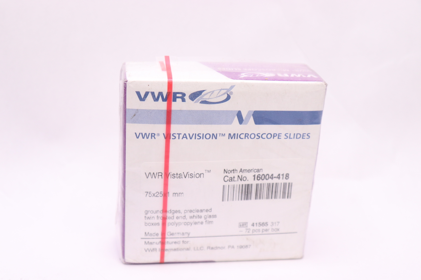 (72-Pk) VWR Microscope Microslide 25mm x 75mm x 1mm 16004-418