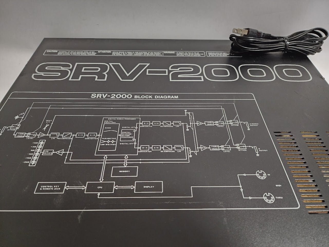 Roland SRV-2000 Digital Reverb Effect Rack Tested Working