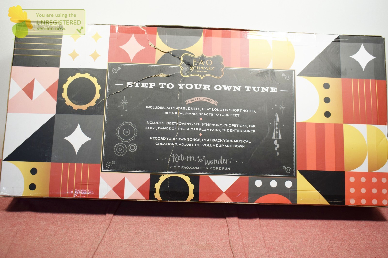 FAO Schwarz Giant 69" Dance-On Piano Mat (Damaged)