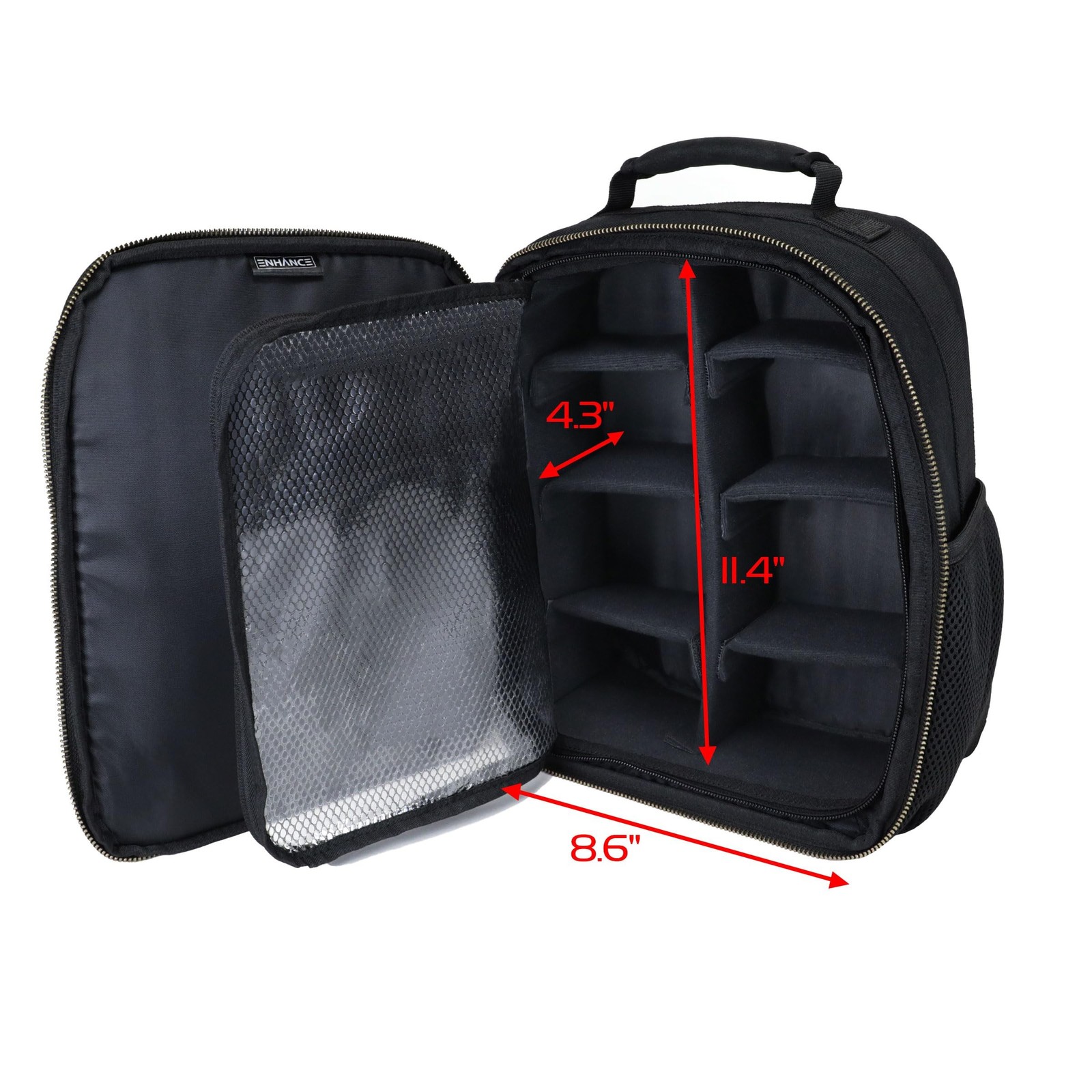 ENHANCE Small Card Backpack with Card Defender Screen, Customizable Interior,...