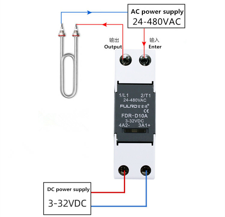 FULRD Single-phase integrated solid state relay FDR-D10A 3~32VDC/24~480VAC