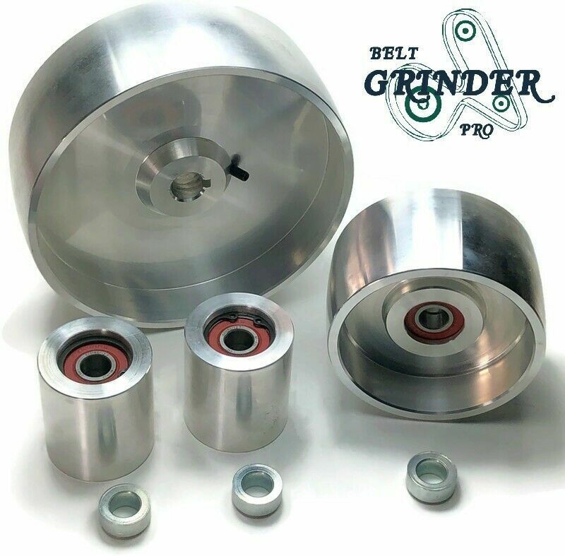 Belt Grinder 2x72 Wheel Set knife Grinder 6" Drive 5/8" Bore 4" Track 2" Idler