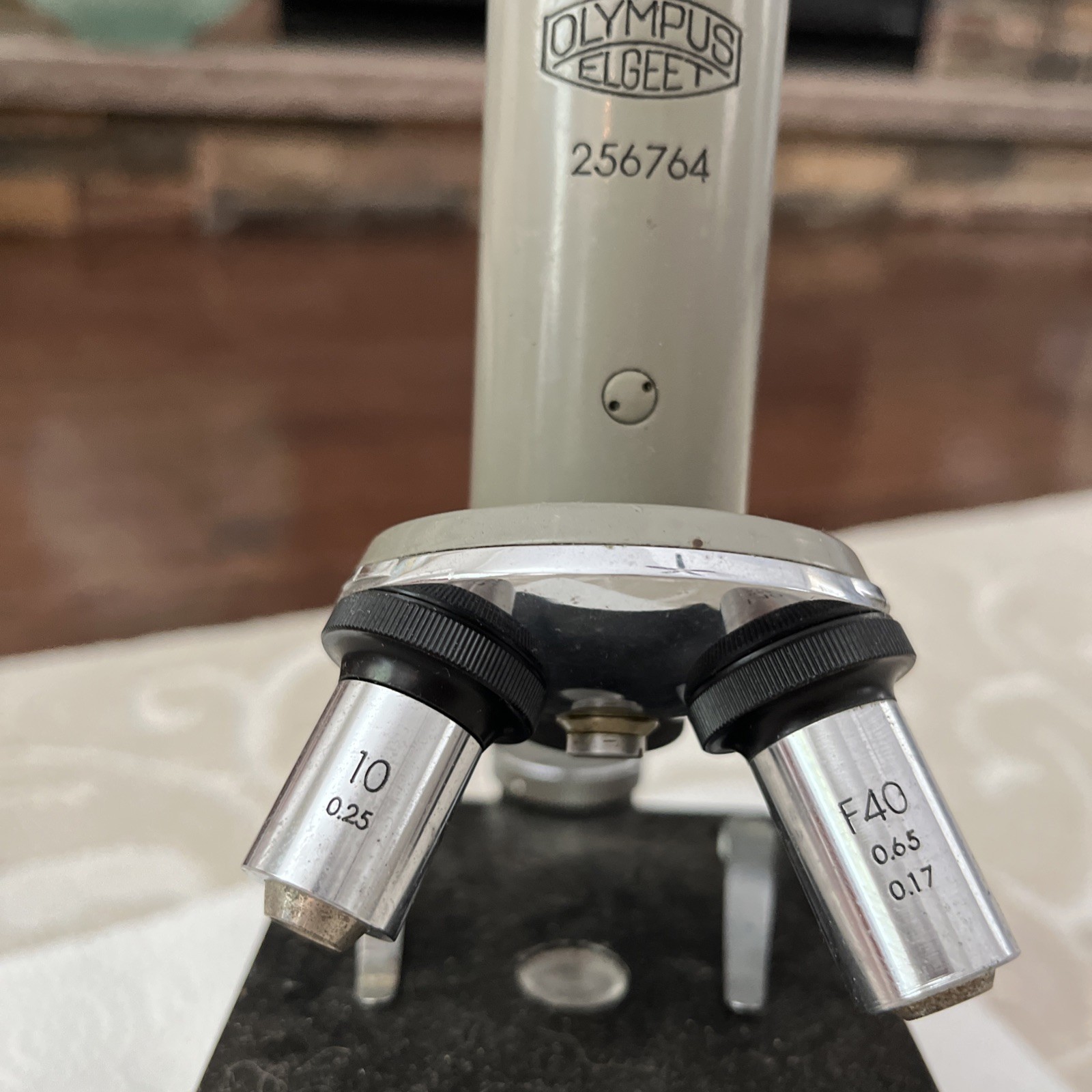 VINTAGE OLYMPUS ELGEET 256764 MICROSCOPE- JAPAN