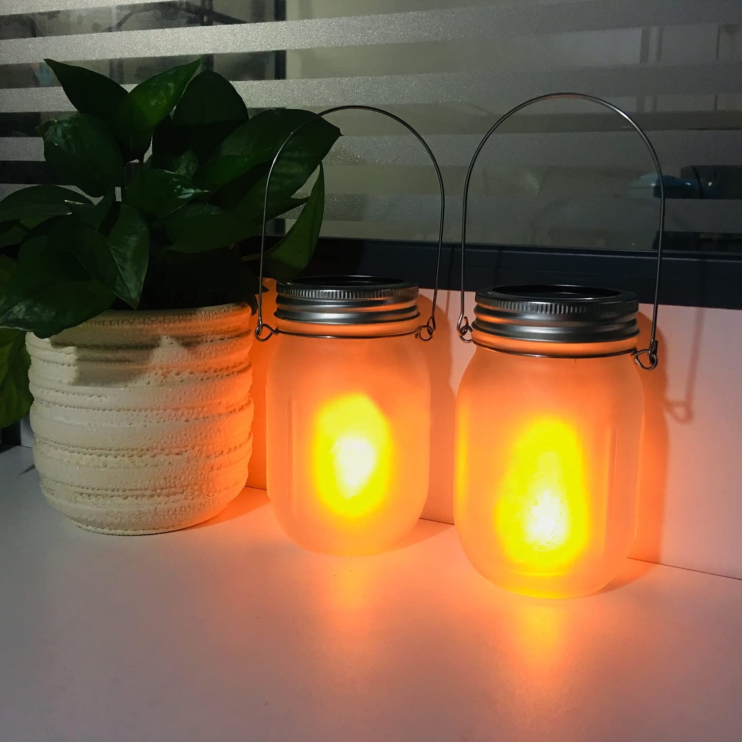 Solar Flicker Torch Lights, 6 Pack Waterproof Dancing Flicker Lanterns Lights...