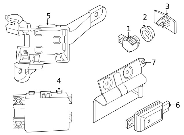 Genuine Blind Spot Detection System Warning Sensor Bracket 57N-907-455