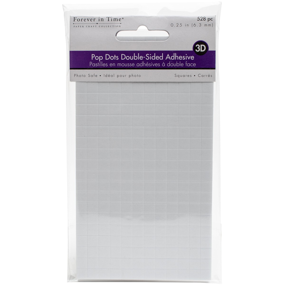 MultiCraft 3D Pop Dots Dual-Adhesive Foam Mounts .25" Square 528/Pkg