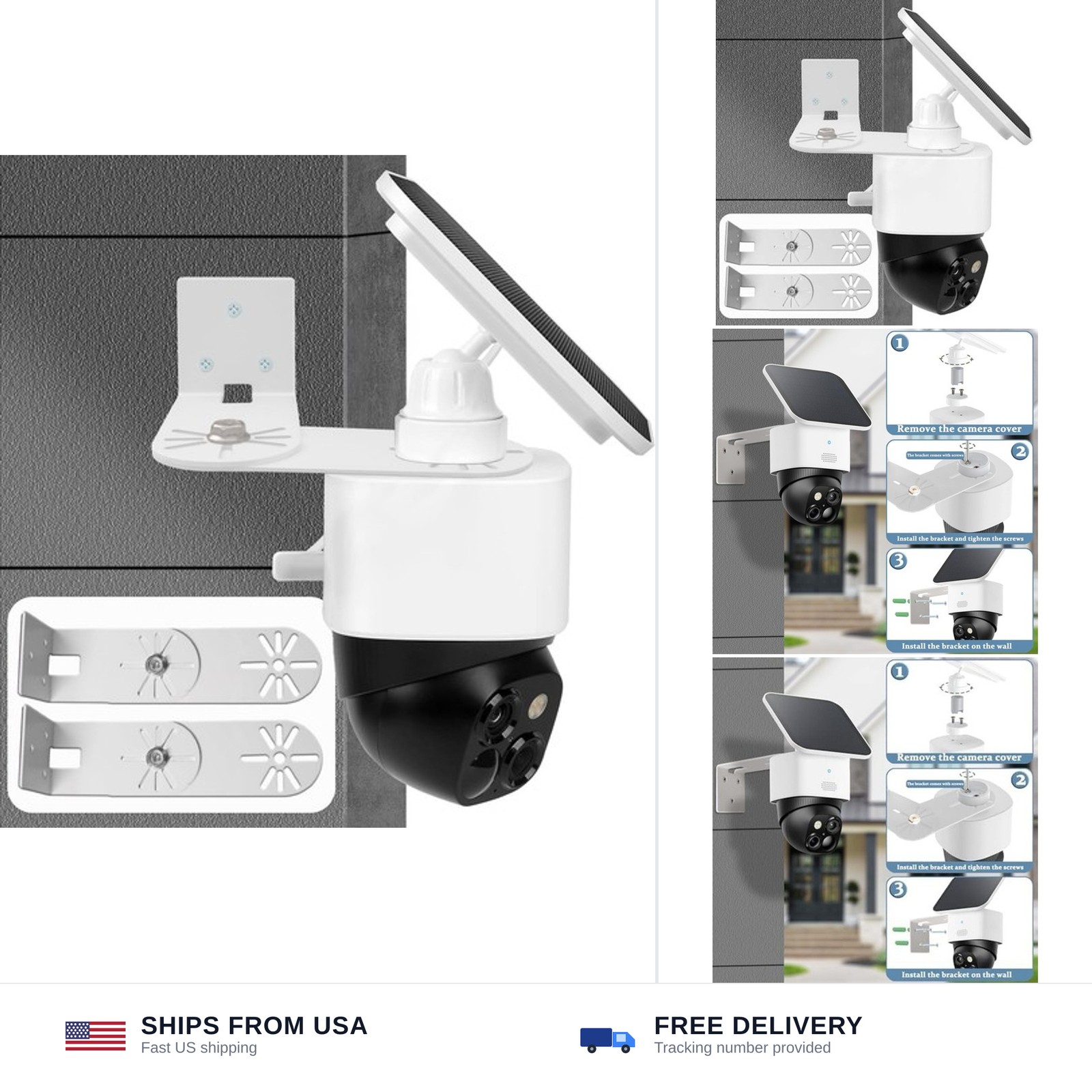 2PC Adjustable Corner Mount Bracket Compatible for Eufy Security SoloCam S340...
