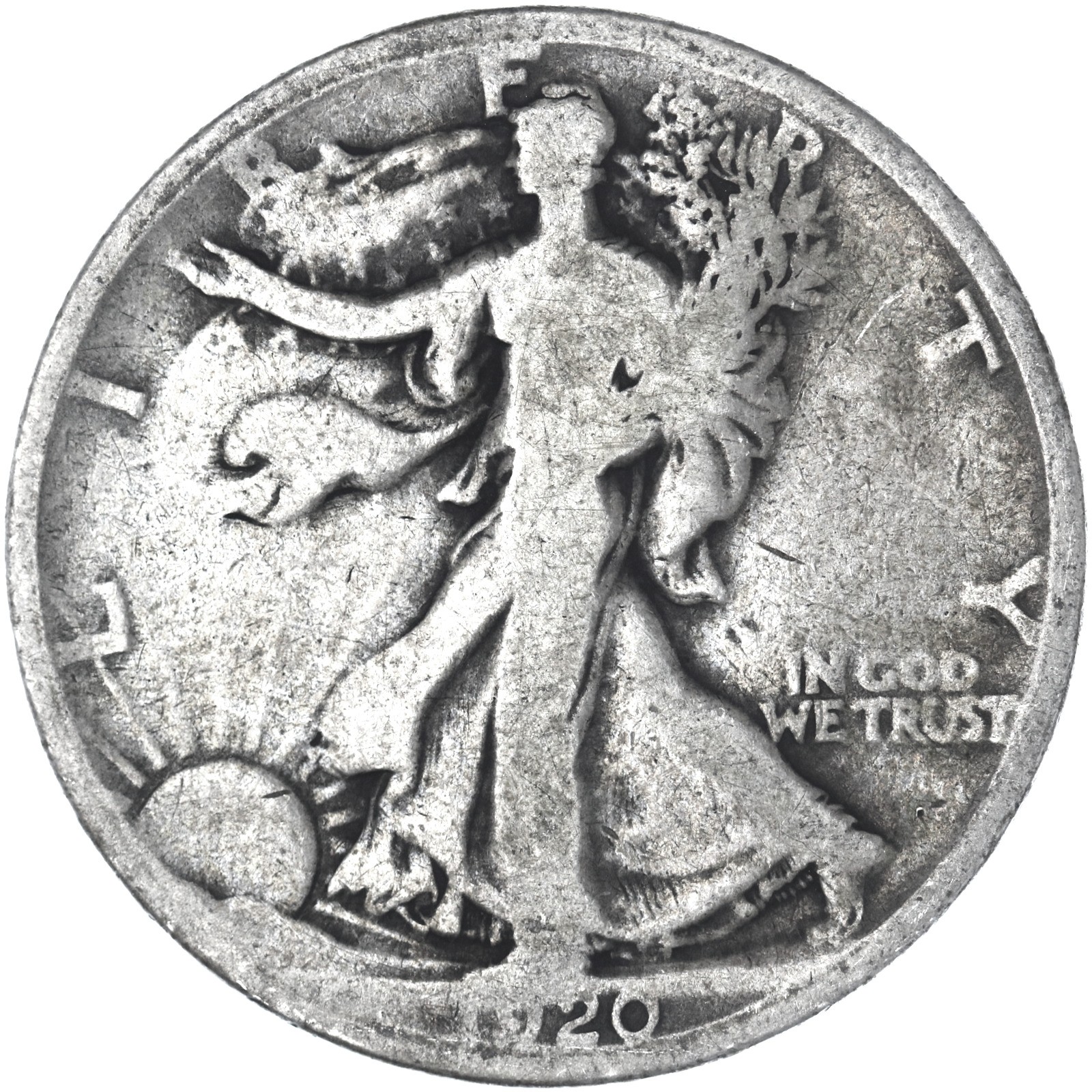1920 D Walking Liberty Half Dollar Good 90% Silver