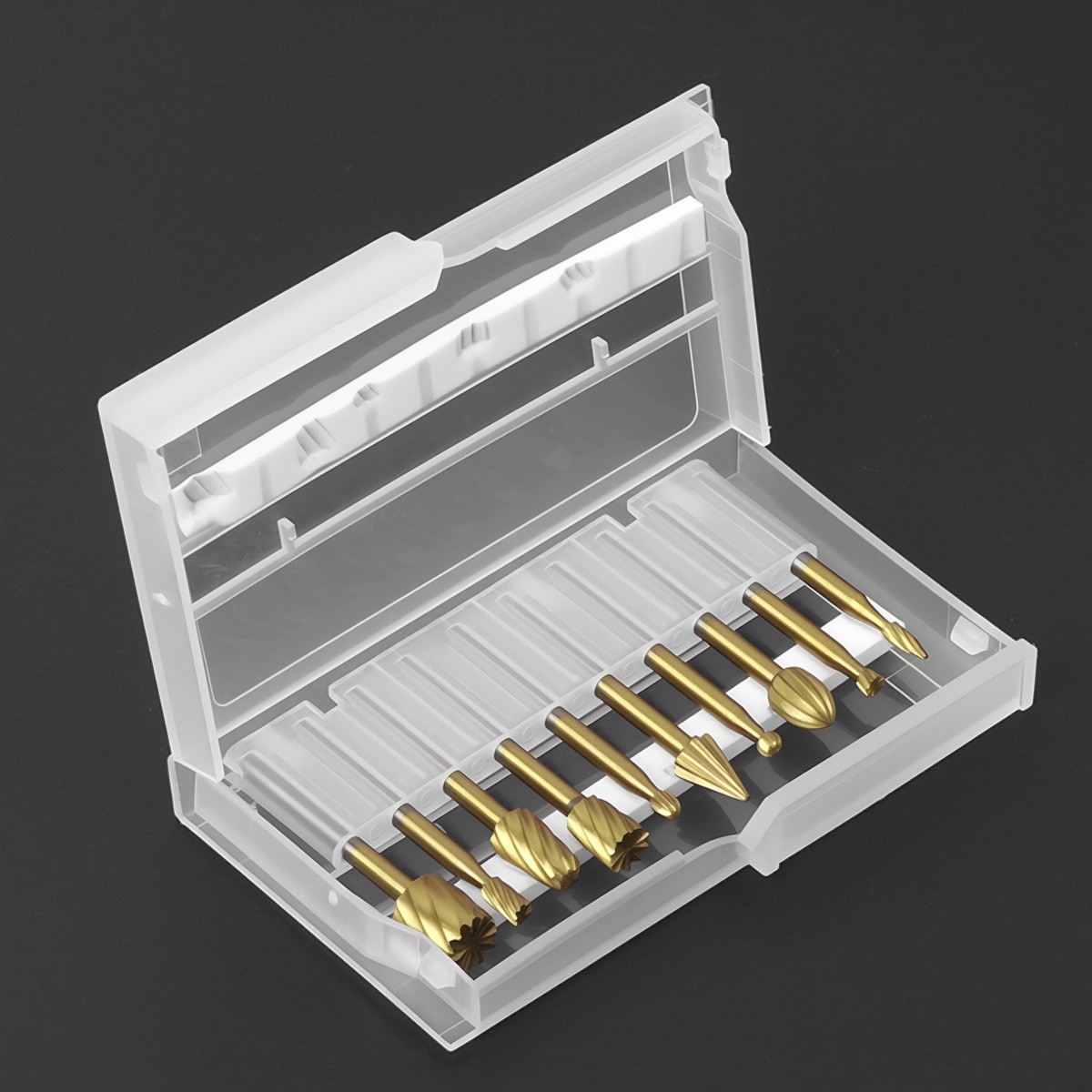 10x Tungsten Carbide Burrs Rotary Burr Set 1/4" Head 1/8 Shank Die Grinder Bit