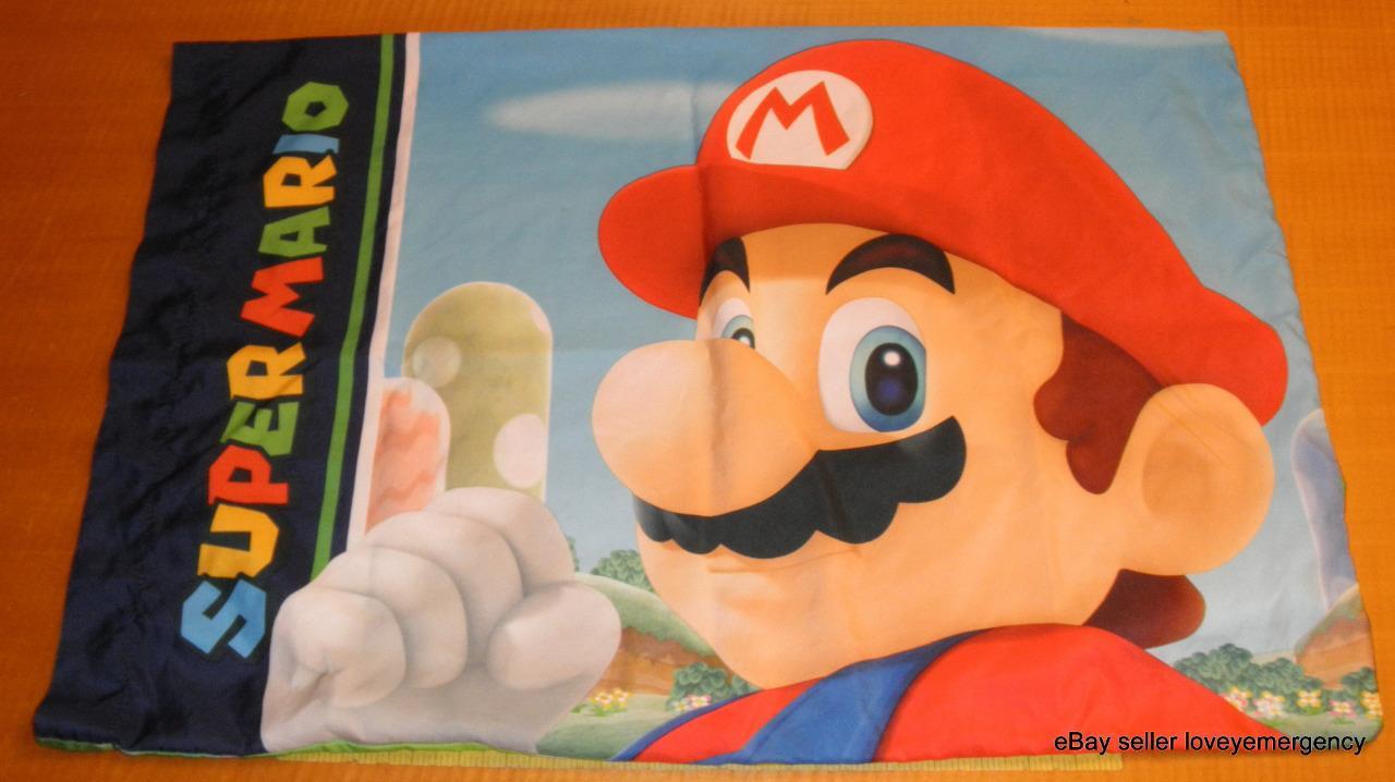 Nintendo Super Mario Microfiber Standard Pillow Case Luigi Yoshi