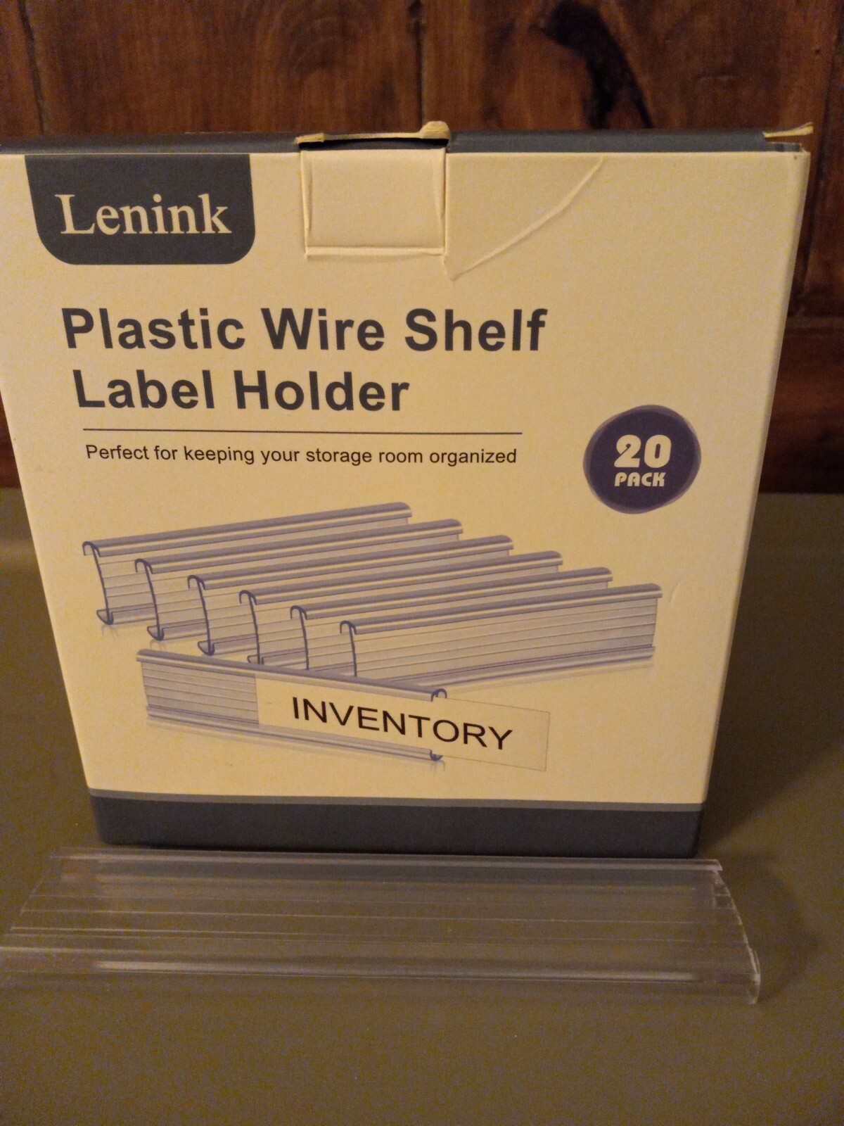Lenink Plastic Wire Shelf Label Holder 6 Inch 20 pack