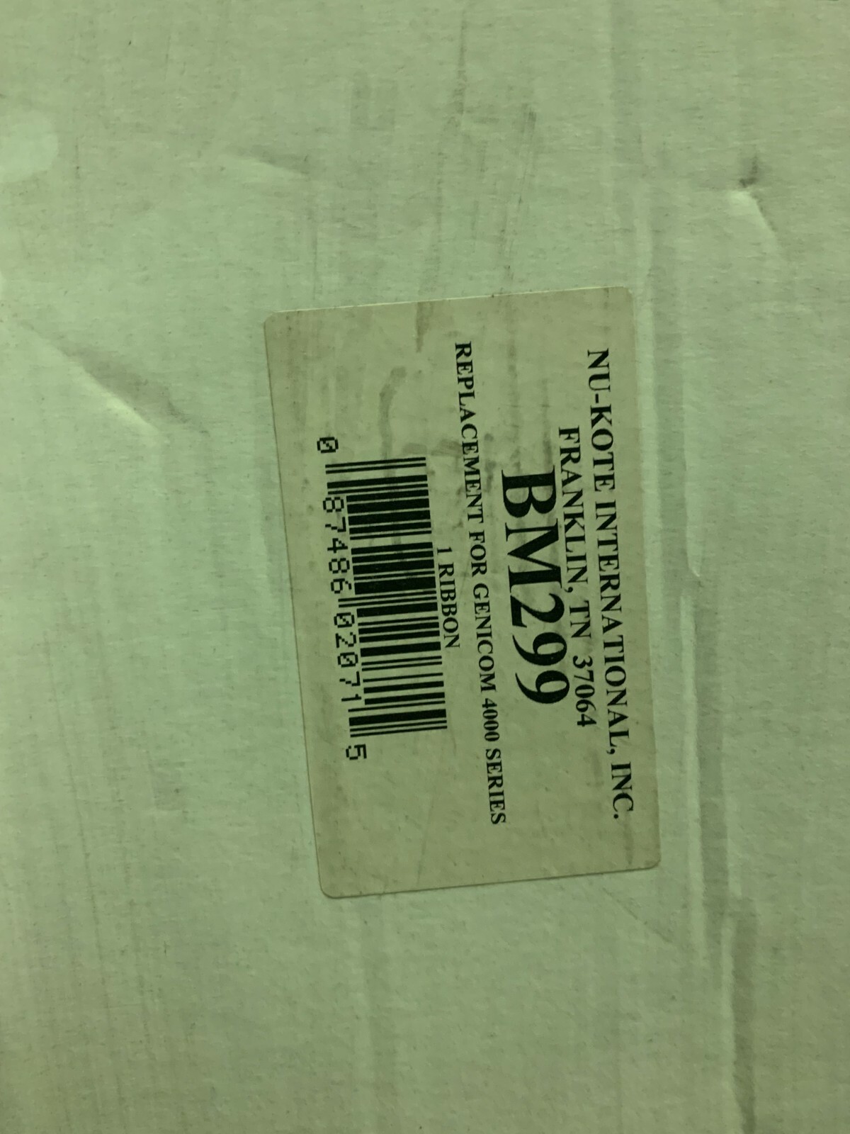 BM299 - Nukote BM299 replacement printer ribbon